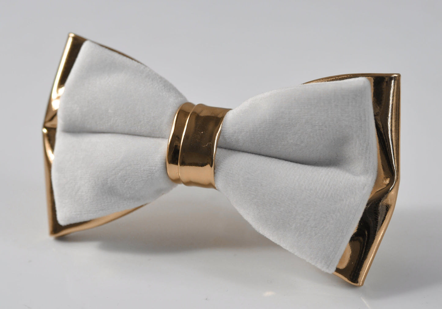 White Velvet Rose Gold Faux Leather Bow tie Bowtie for Men Adult / Youth Teenage / Boy Kids / Baby Infant Toddler