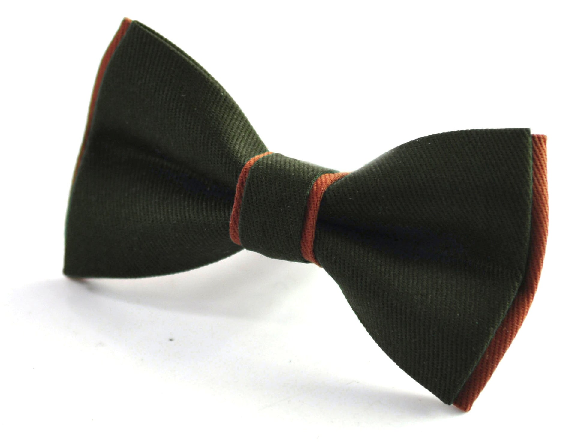 Olive Green Army and Rust Brown Bow tie Bowtie + Rust Terracotta Elastic Suspenders Braces Men / Youth/ Boys Kids / Baby Infant Toddler