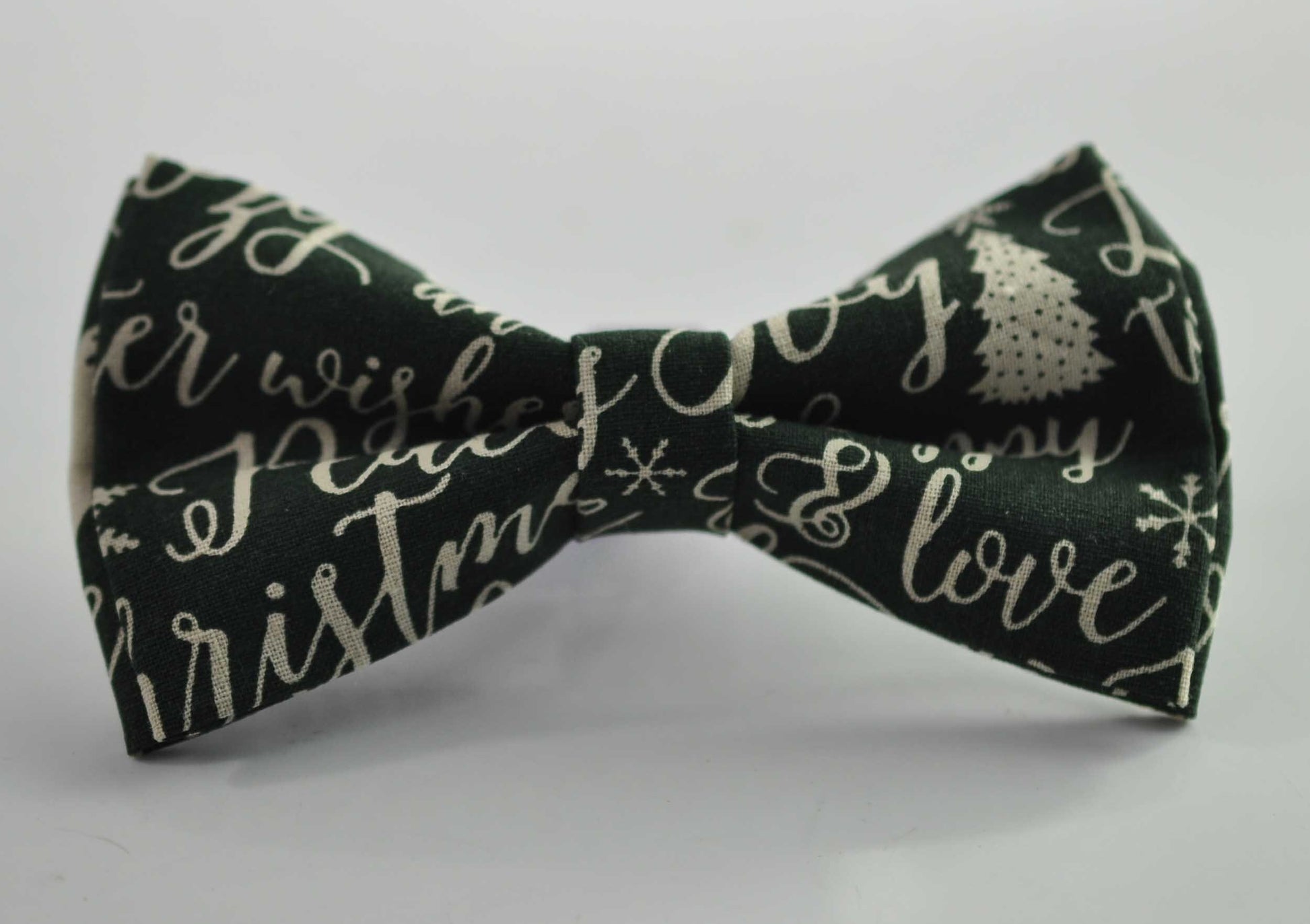 Green White Cotton Christmas ELK Trees Letters Cotton Bow tie and Pocket Squares Wedding Formal Hanky Handkerchief Men