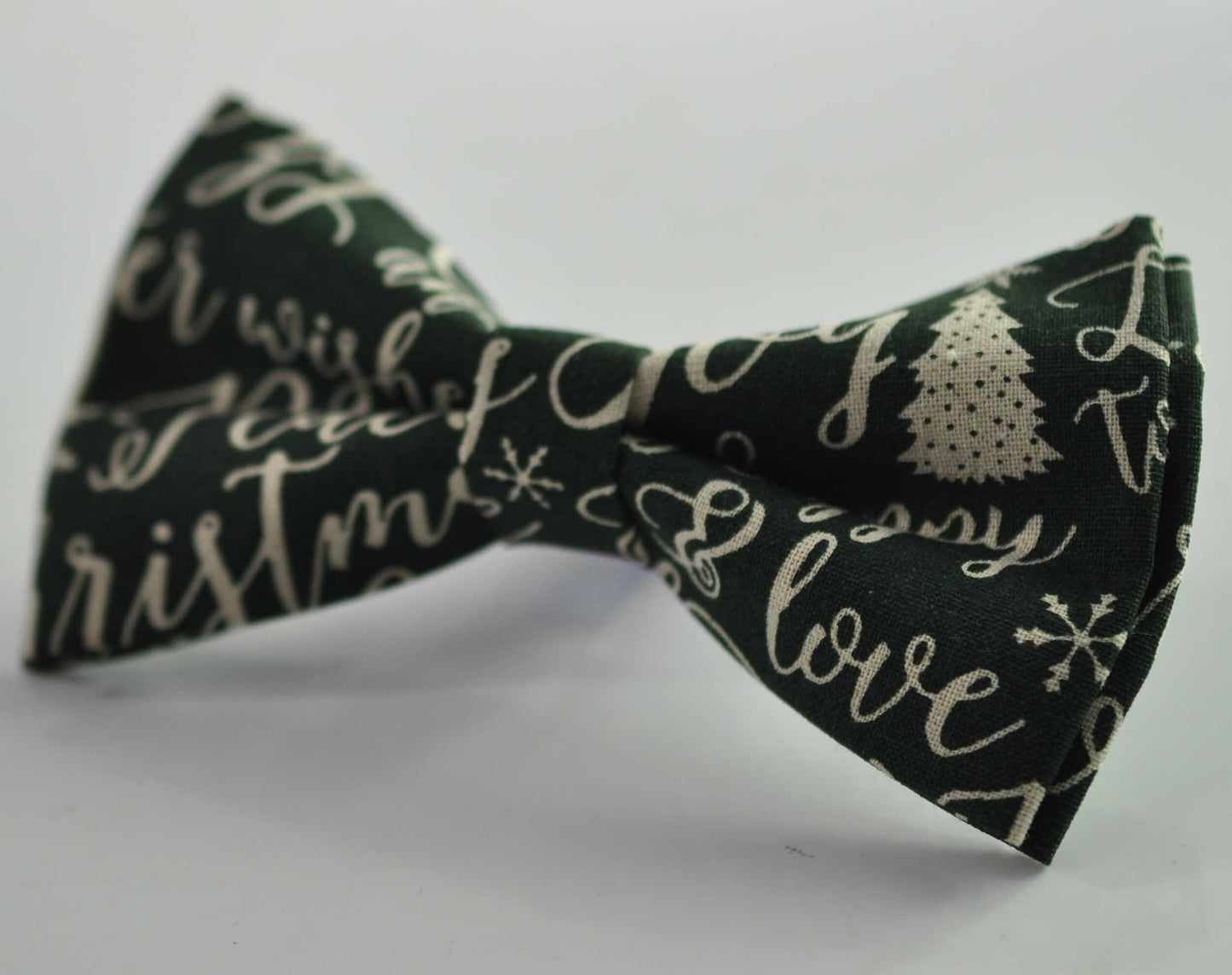 Green White Cotton Christmas ELK Trees Letters Cotton Bow tie and Pocket Squares Wedding Formal Hanky Handkerchief Men