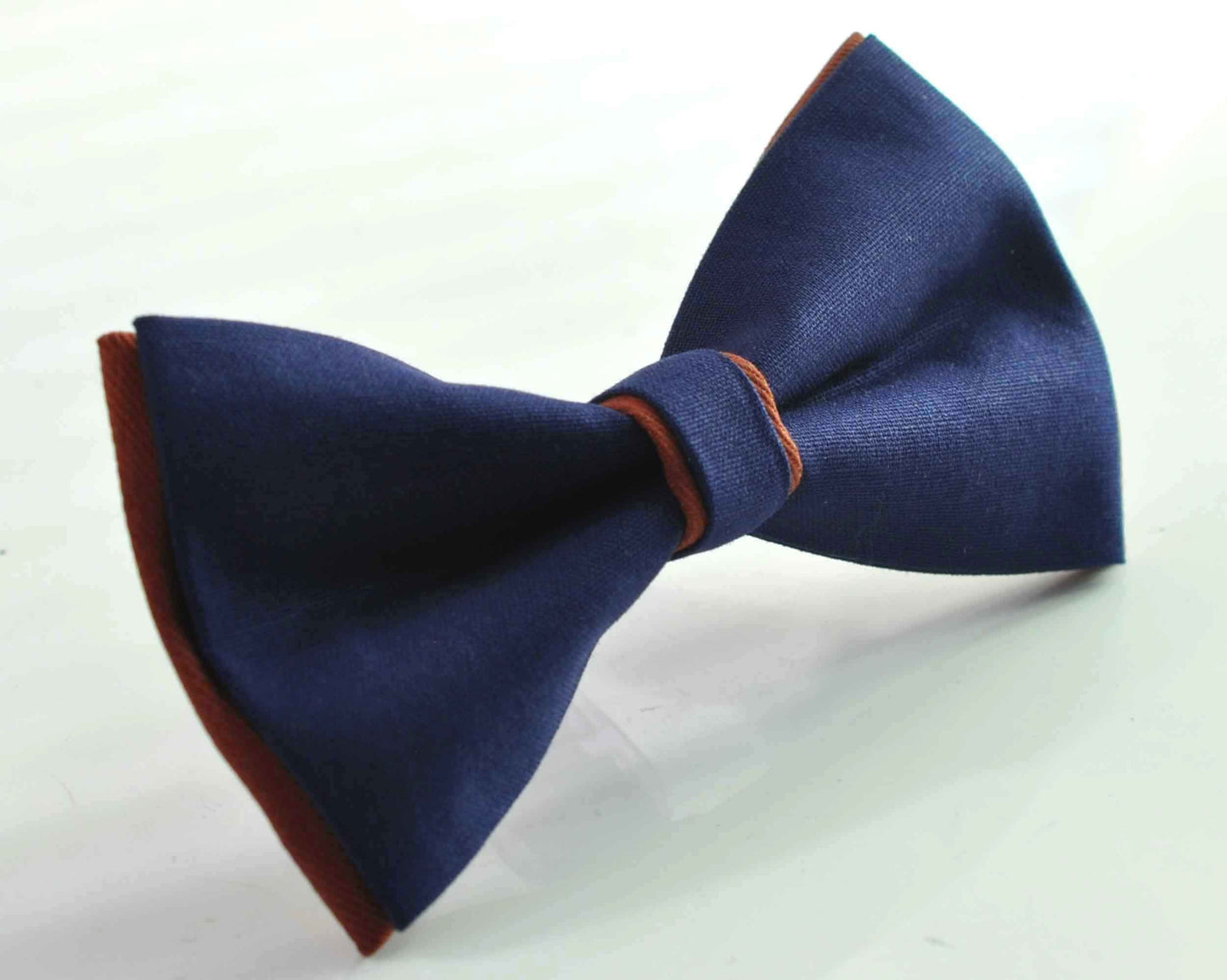 Navy Blue and Rust Terracotta Brown Cotton Pre tied Bow tie Bowtie for Men Adult / Youth Teenage / Boy Kids / Baby Infant