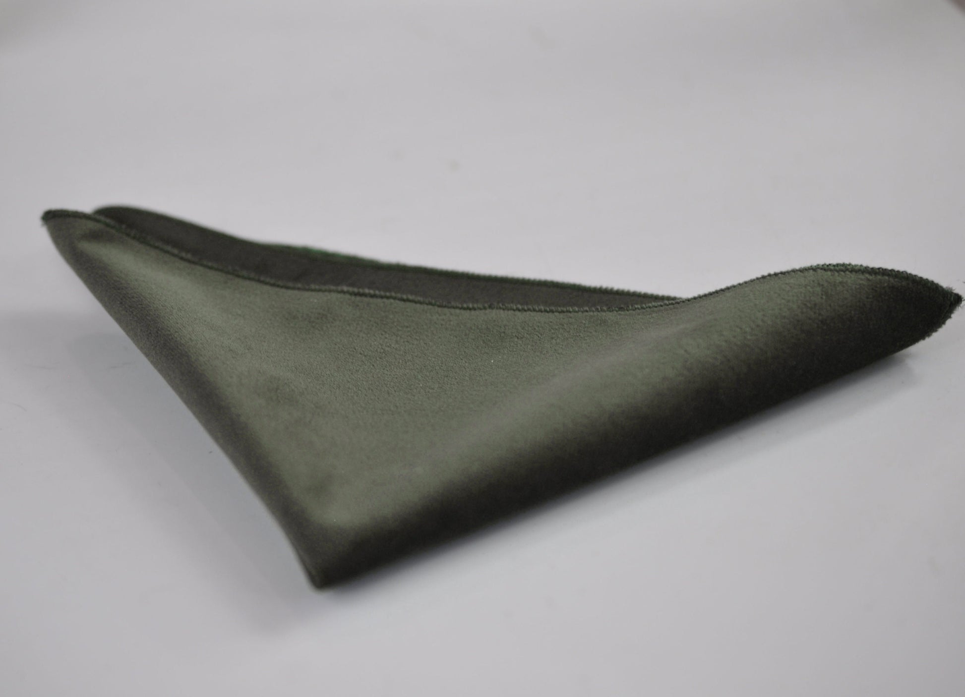 Army Olive Green Velvet Gold Leather Bow tie + pocket Square Hanky Handkerchief Wedding Men / Youth / Boys Kids / Baby Infant Toddler