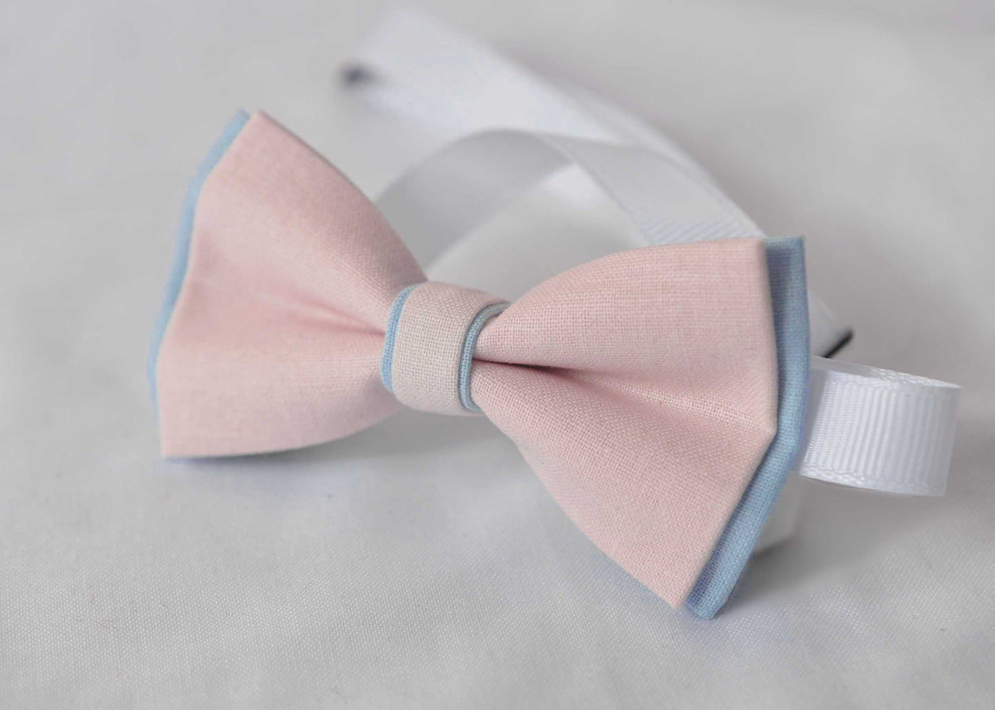 Baby Pink Light blue Bow tie Bow Tie Bowtie for Baby Infant Toddler/ Page Boy Kids Toddler / Teenage Youth / Adult