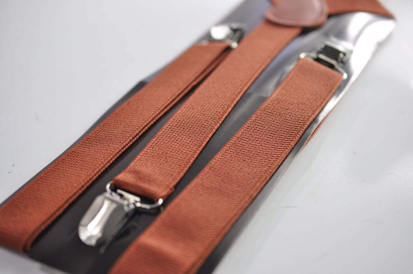 Rust Rusty Redish Brown 25MM Elastic Suspenders Braces for Men Adult / Youth Teenage / Kids Boy /Toddler Baby Infant