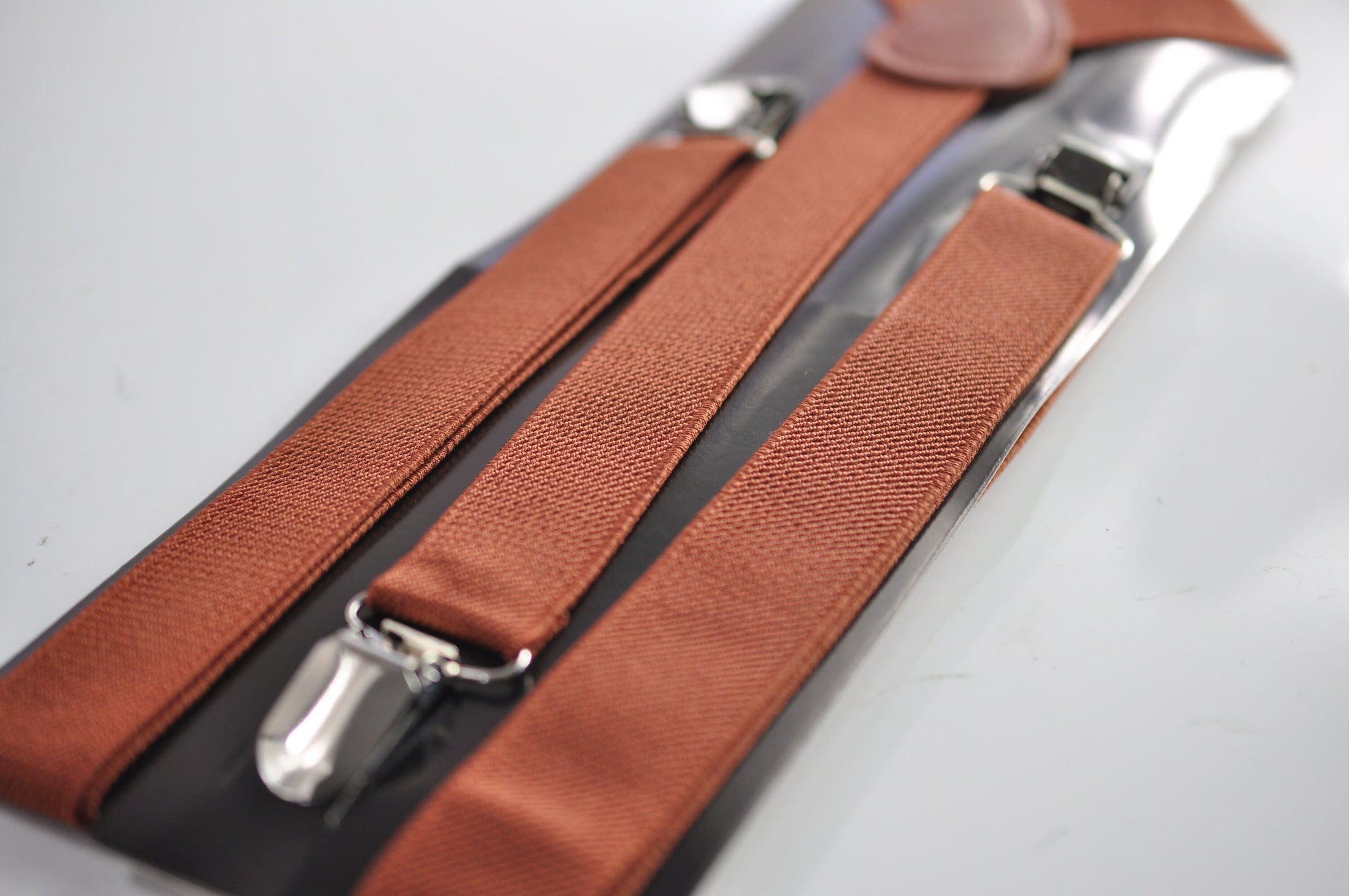 Rust Rusty Redish Brown 25MM Elastic Suspenders Braces for Men Adult / Youth Teenage / Kids Boy /Toddler Baby Infant