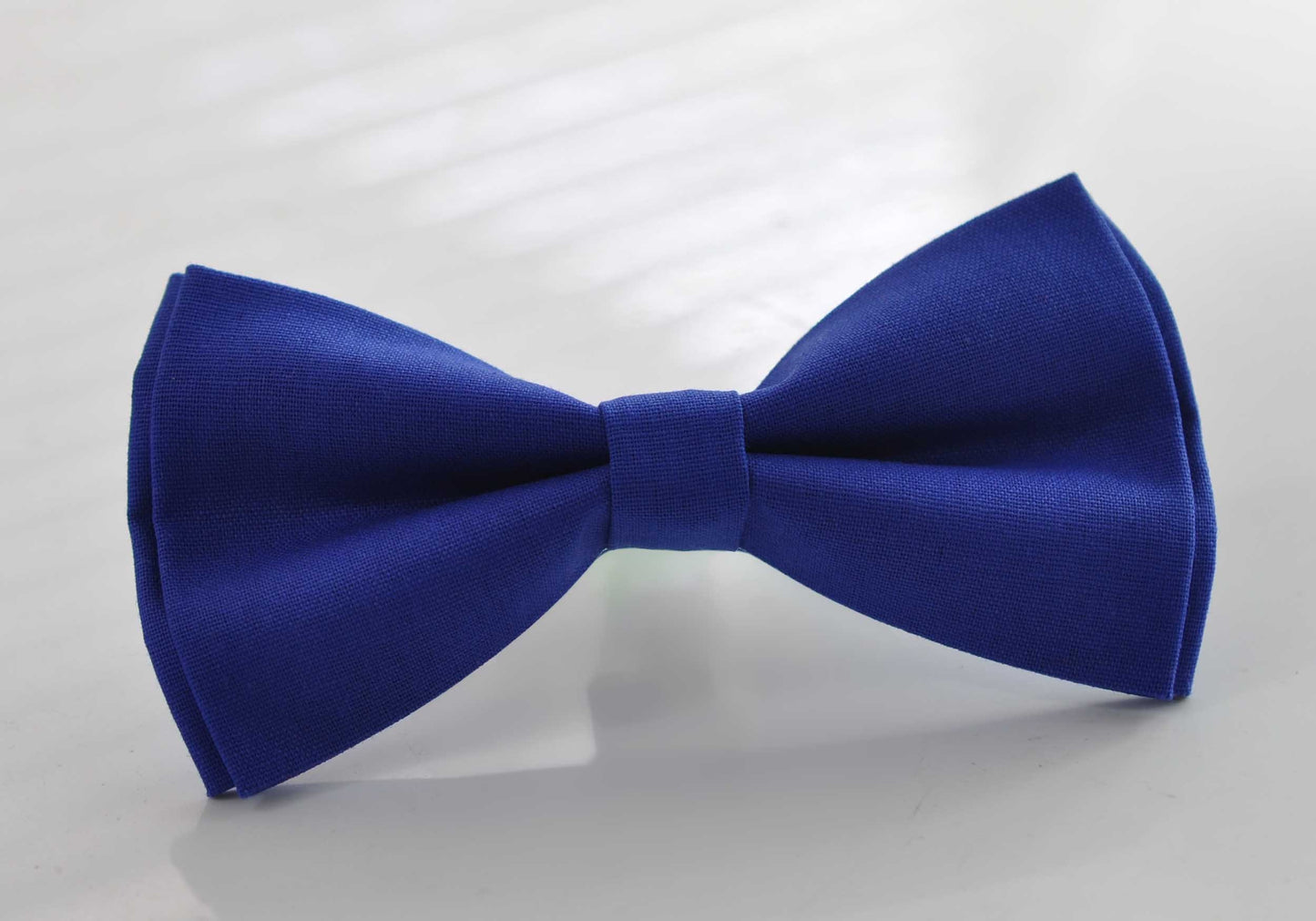 Royal Blue Sapphire Cobalt Cotton Handmade Brown Bow Tie Bowtie for Men Adult / Youth Teenage / Boy Kids / Baby Infant Toddler