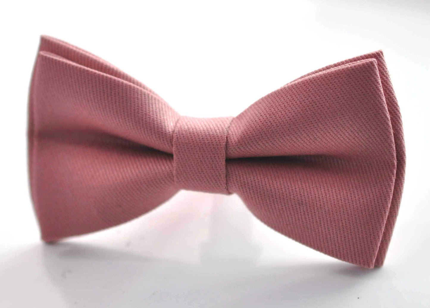 Dusty Rose Pink Cotton Bow tie Bowtie + Dark Brown Coffee Elastic Suspenders Braces for Men / Youth Teenage/ Boys Kids / Baby Infant Toddler