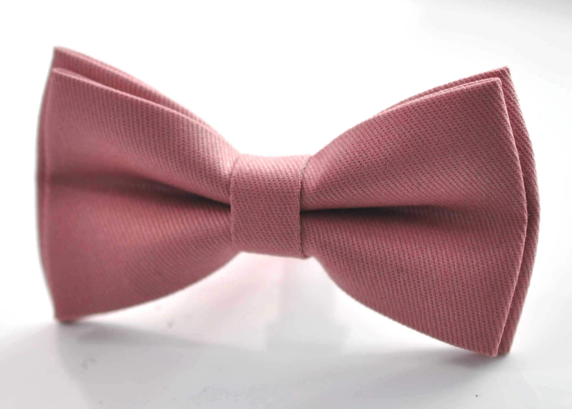 Dusty Rose Pink Cotton Bow tie Bowtie + Dark Brown Coffee Elastic Suspenders Braces for Men / Youth Teenage/ Boys Kids / Baby Infant Toddler