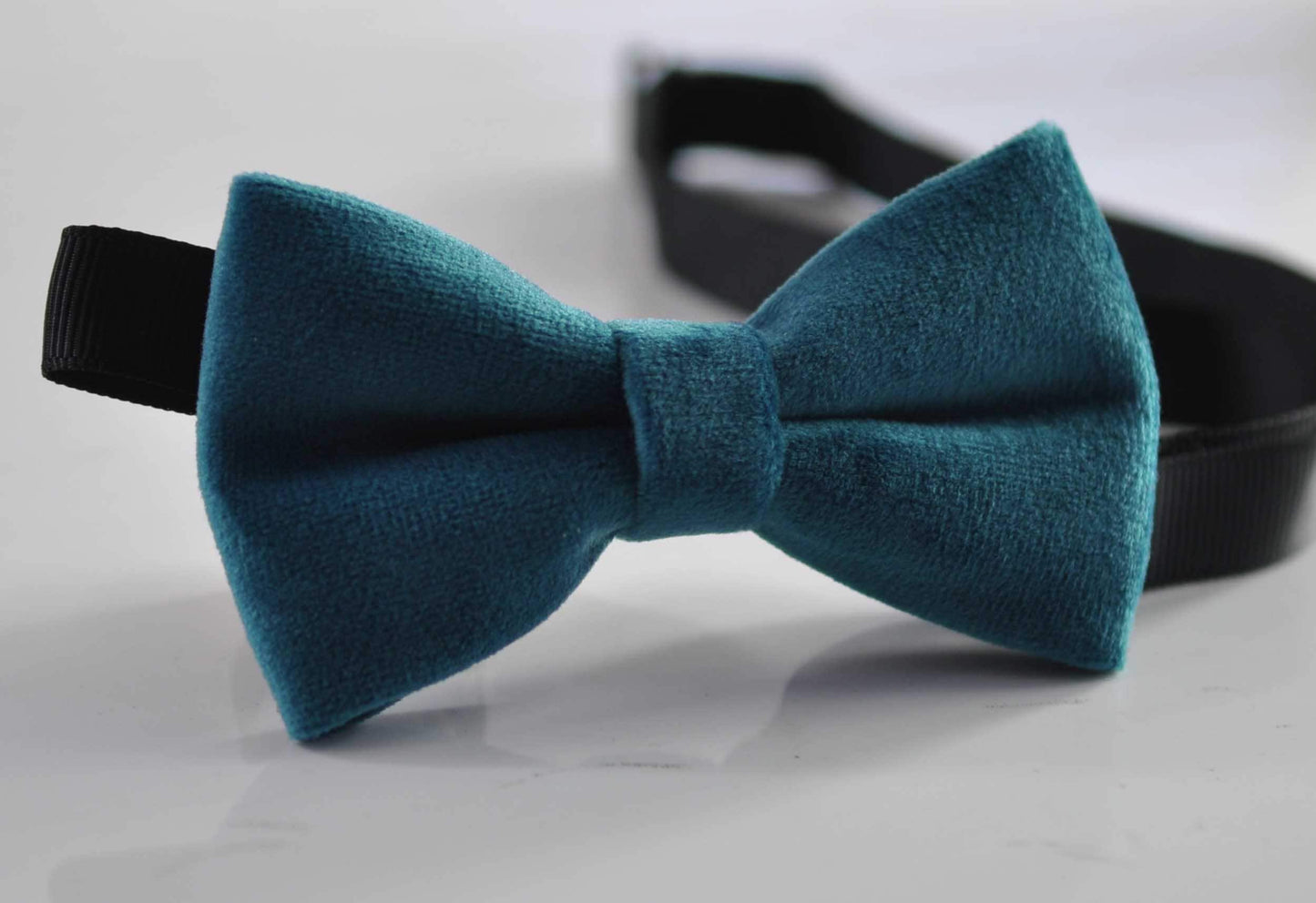 Teal blue Velvet Bow tie + matched Pocket Square Hanky Handkerchief + Tan Brown Suspenders Braces Men /Youth / Boys / Baby Infant toodler