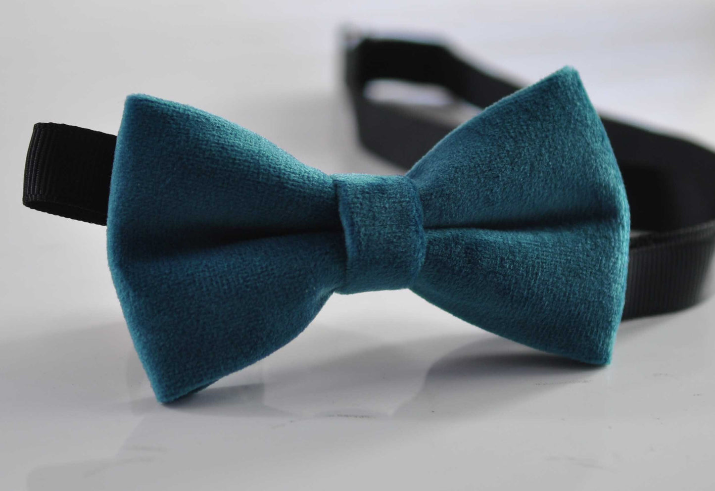 Teal blue Velvet Bow tie + matched Pocket Square Hanky Handkerchief + matched Suspenders Braces Men / Youth / Boys / Baby Infant toodler