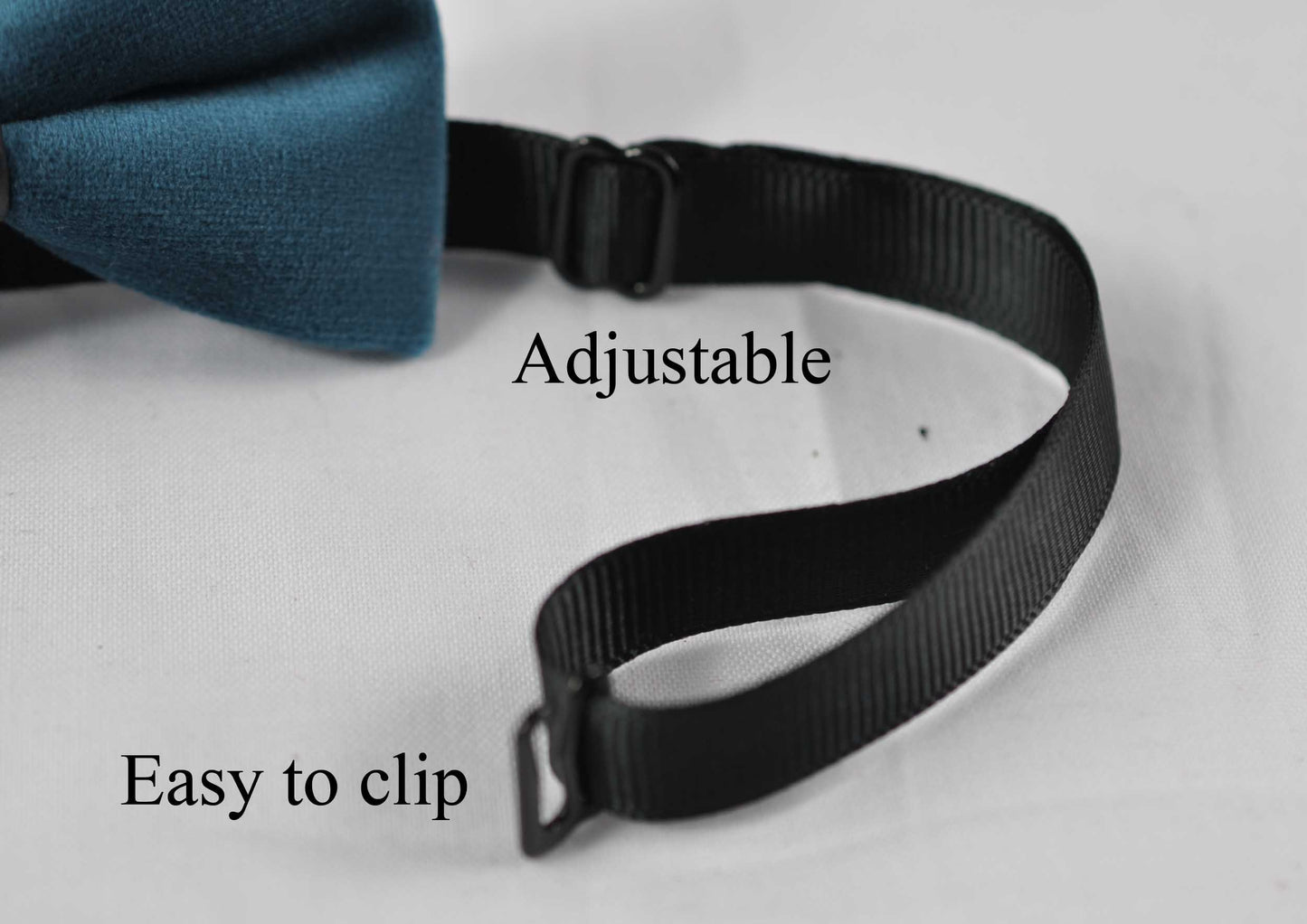 Teal blue Velvet Bow tie + matched Pocket Square Hanky Handkerchief + Black Suspenders Braces Men / Youth / Boys / Baby Infant toodler