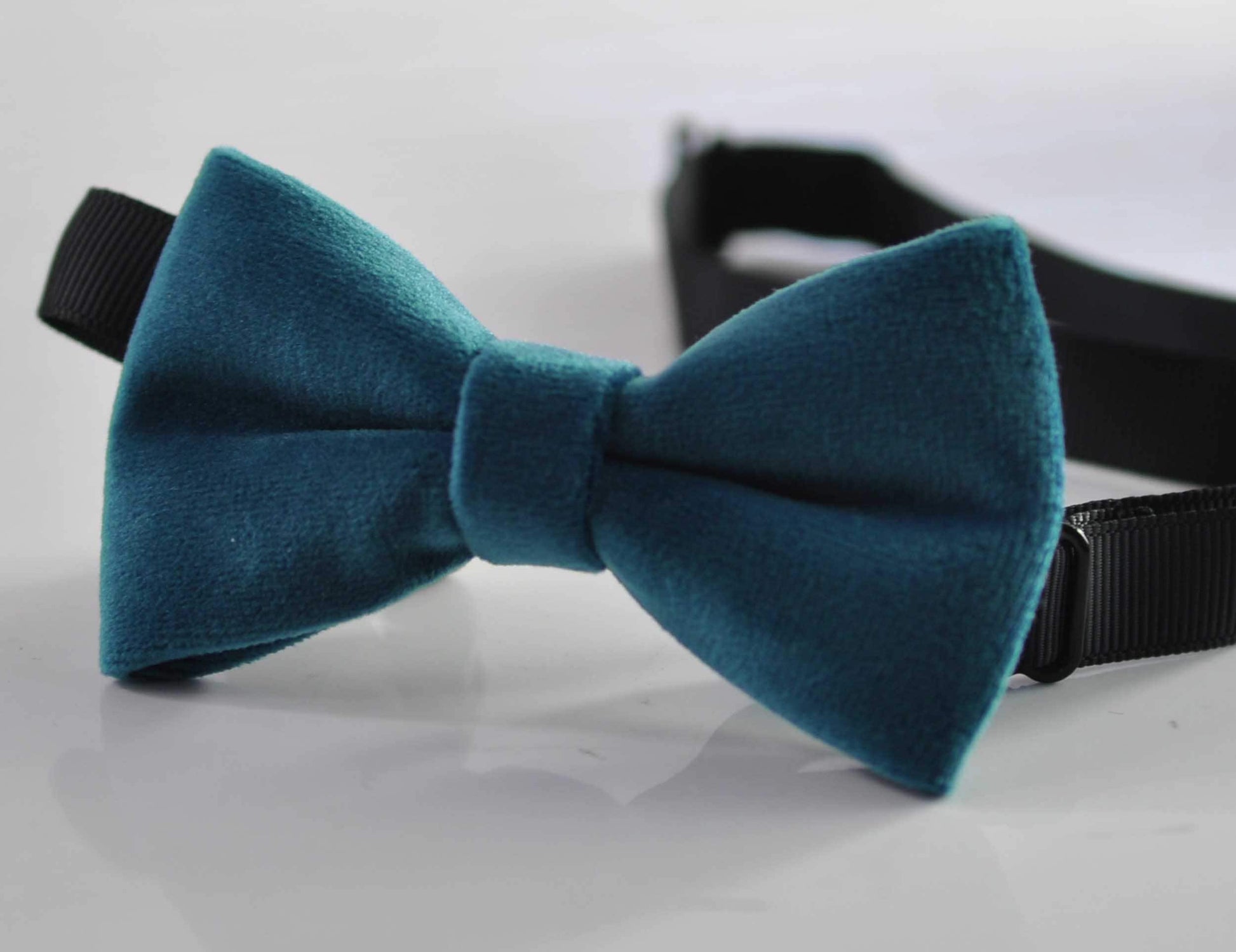 Teal blue Velvet Bow tie + matched Pocket Square Hanky Handkerchief + Tan Brown Suspenders Braces Men /Youth / Boys / Baby Infant toodler