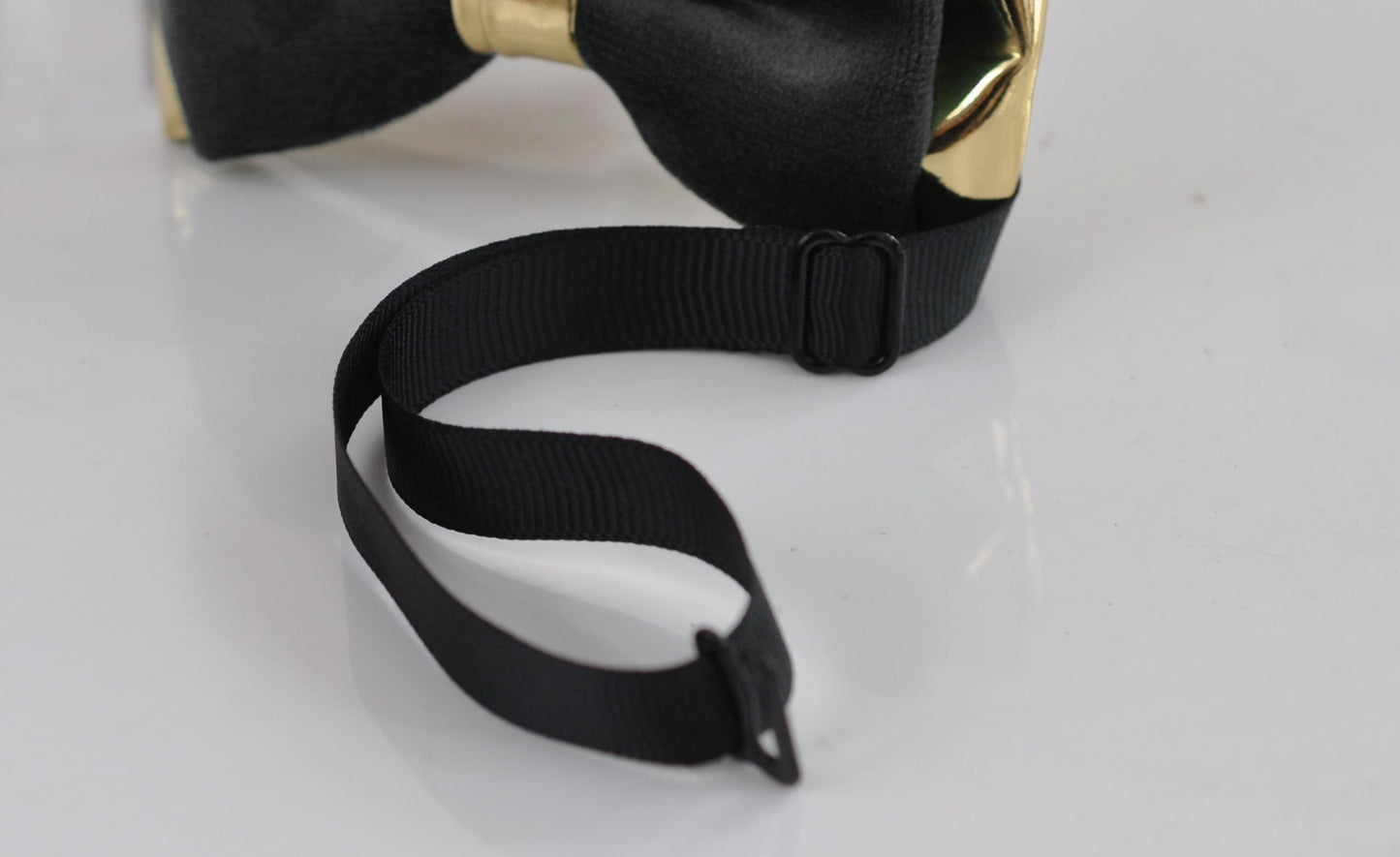 Black Velvet Bow tie bowtie + Black Elastic Suspenders Braces for Men / Youth / Boys Kids / Baby Infant Toddler
