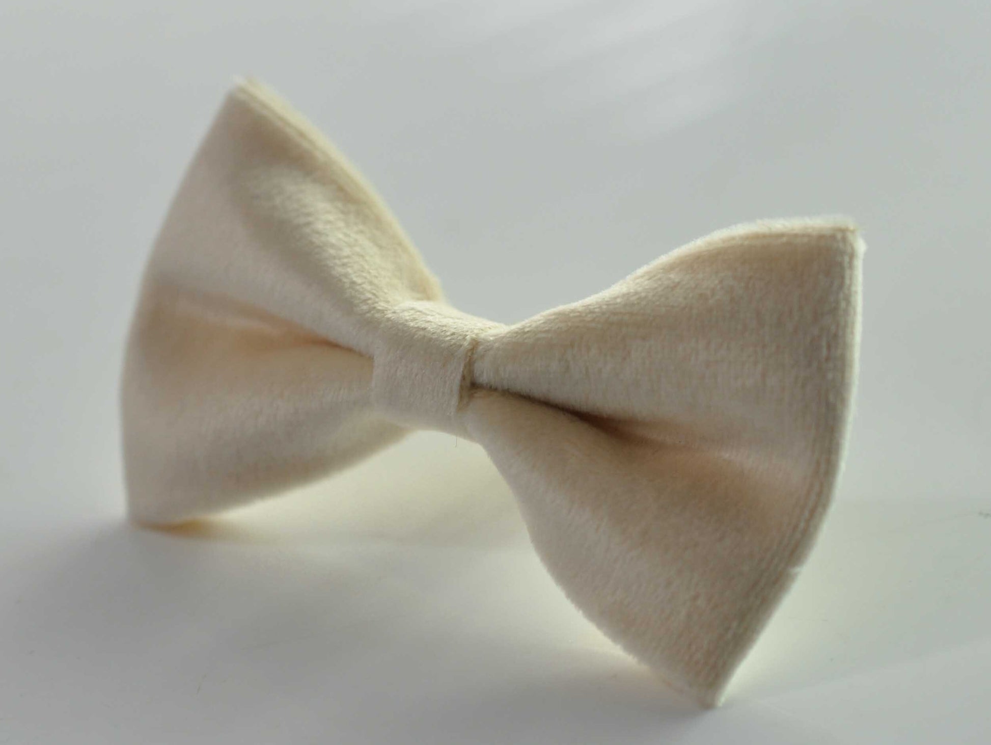 Ivory Cream White Velvet Bow tie + Matched Elastic Suspenders Braces for Baby Infant Toddler / Boy Kids / Youth Teenage / Men Adult