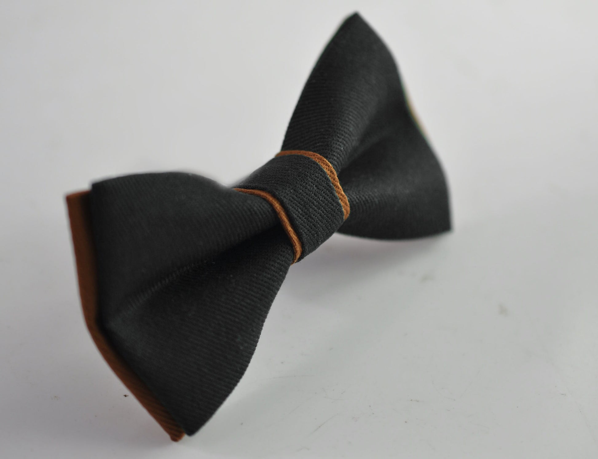 Black and Tan Brown Bow tie Bowtie + Tan Elastic Suspenders Braces for Men / Youth Teenage/ Boys Kids / Baby Infant Toddler