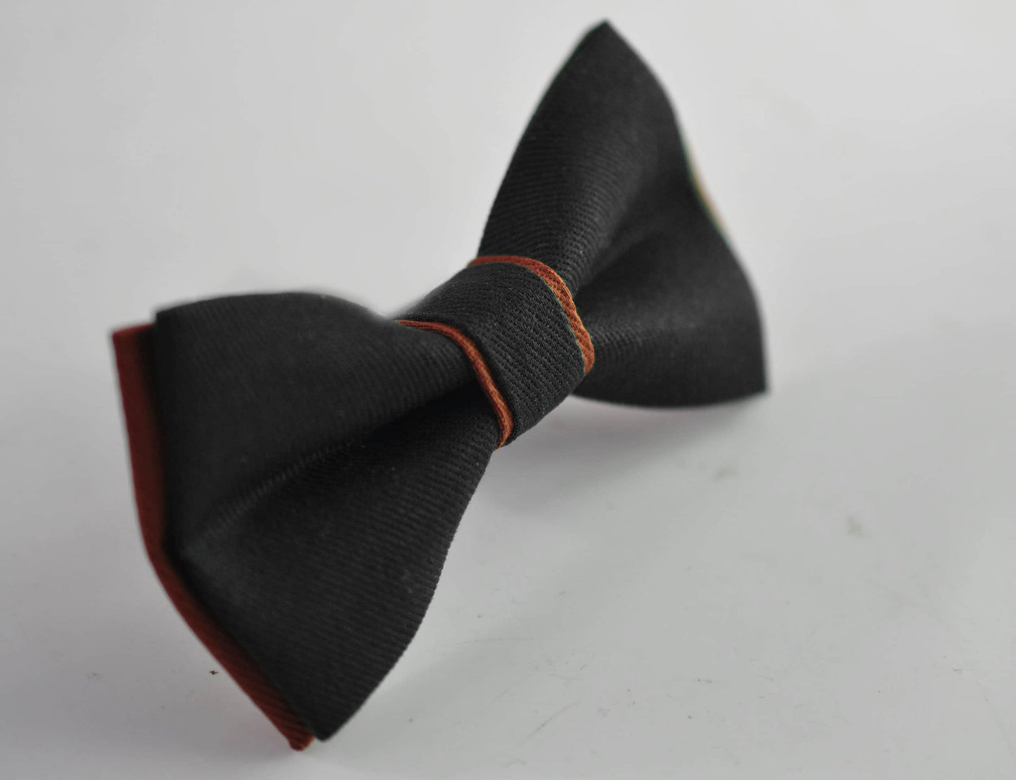 Black and Rust Terracotta Brown Bow tie Bowtie + Rust Terracotta Elastic Suspenders Braces Men / Youth/ Boys Kids / Baby Infant Toddler