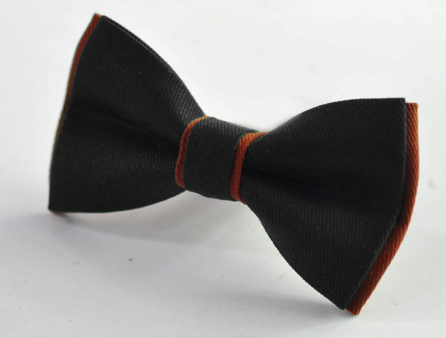 Black and Rust Terracotta Brown Bow tie Bowtie + Rust Terracotta Elastic Suspenders Braces Men / Youth/ Boys Kids / Baby Infant Toddler