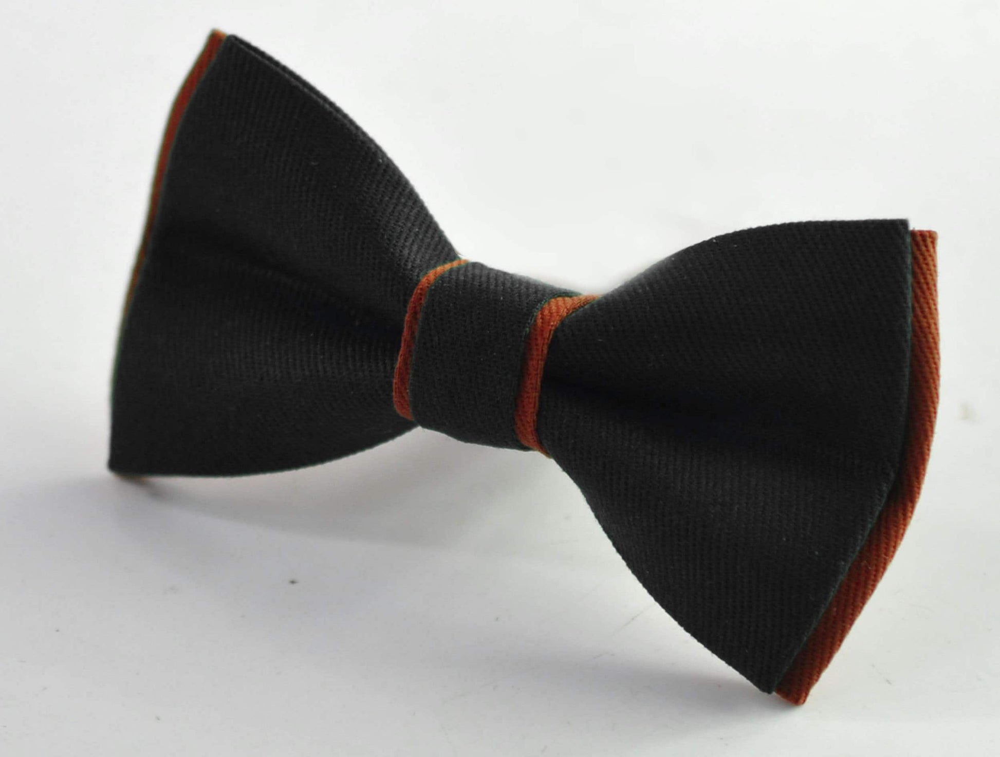 Black and Rust Terracotta Brown Bow tie Bowtie + Rust Terracotta Elastic Suspenders Braces Men / Youth/ Boys Kids / Baby Infant Toddler