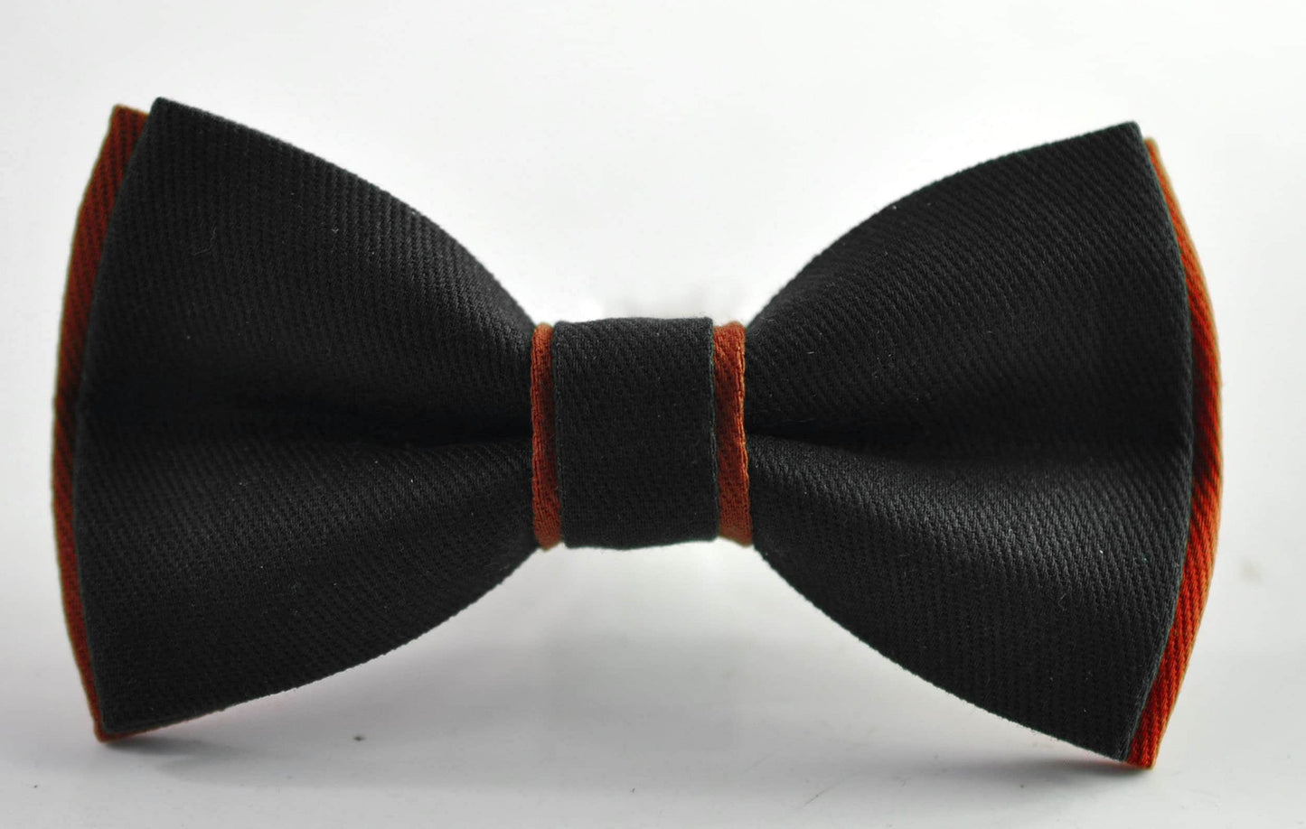 Black and Rust Terracotta Brown Bow tie Bowtie + Rust Terracotta Elastic Suspenders Braces Men / Youth/ Boys Kids / Baby Infant Toddler