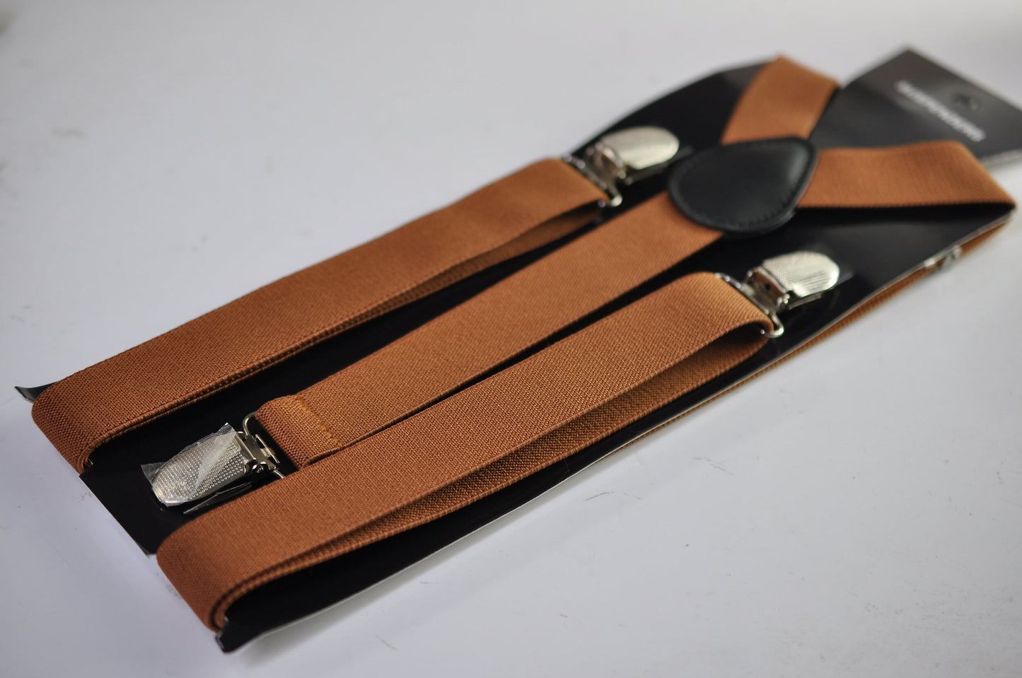Burnt Orange Linen Bow tie Bowtie + Tan Brown Elastic Suspenders Braces for Men / Youth Teenage/ Boys Kids / Baby Infant Toddler