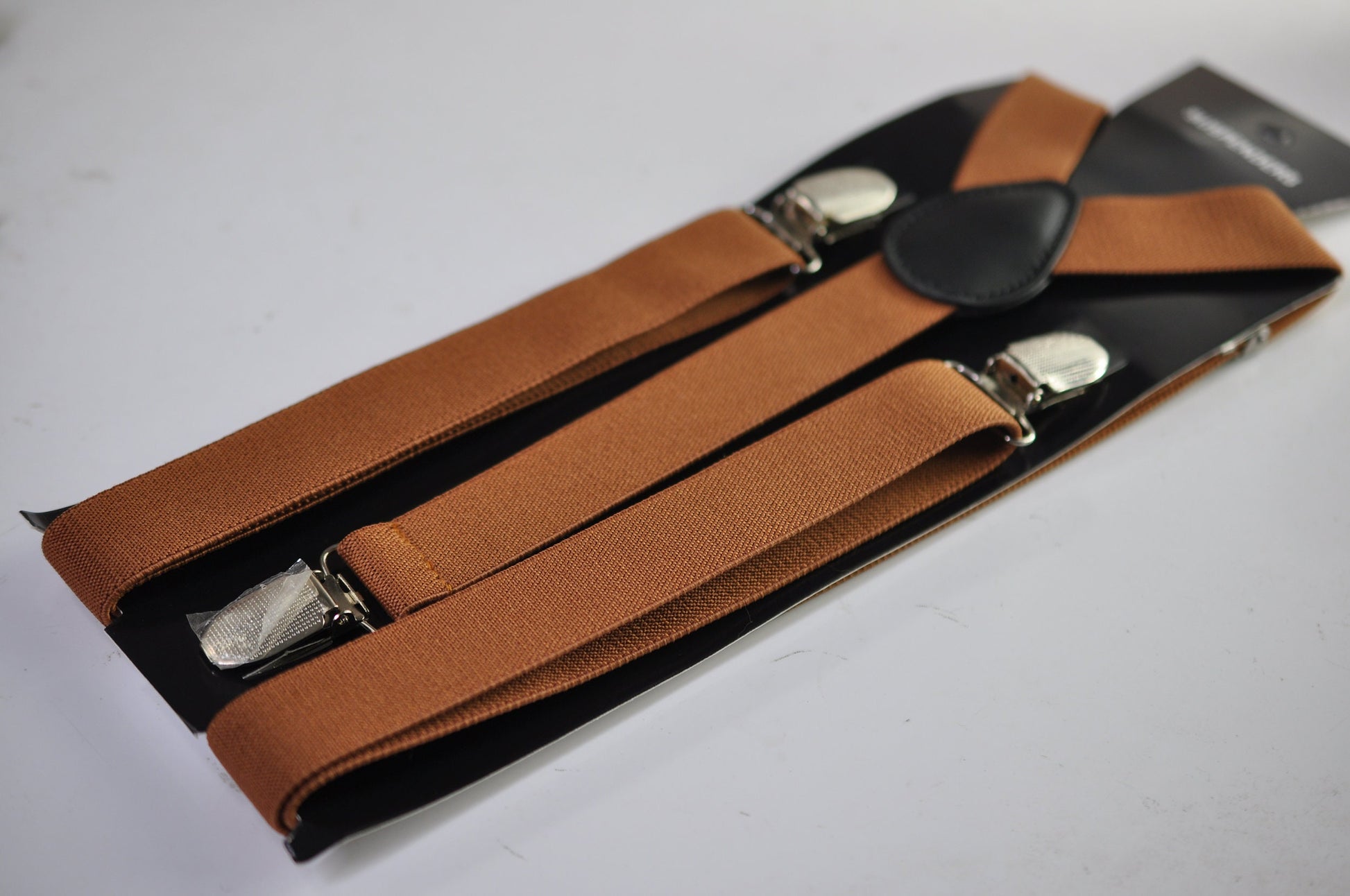 Burnt Orange and Black Linen Bow tie Bowtie + Tan Brown Suspenders Braces for Men / Youth Teenage/ Boys Kids / Baby Infant Toddler