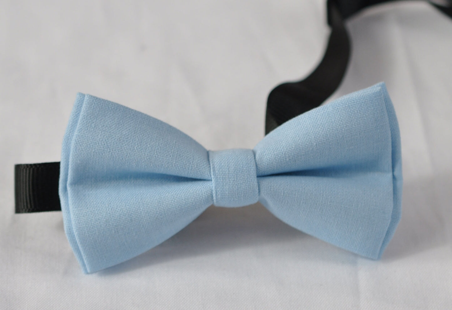 Boy blue light Baby Blue Bow tie Bowtie + Tan Brown Elastic Suspenders Braces for Men / Youth Teenage/ Boys Kids / Baby Infant Toddler