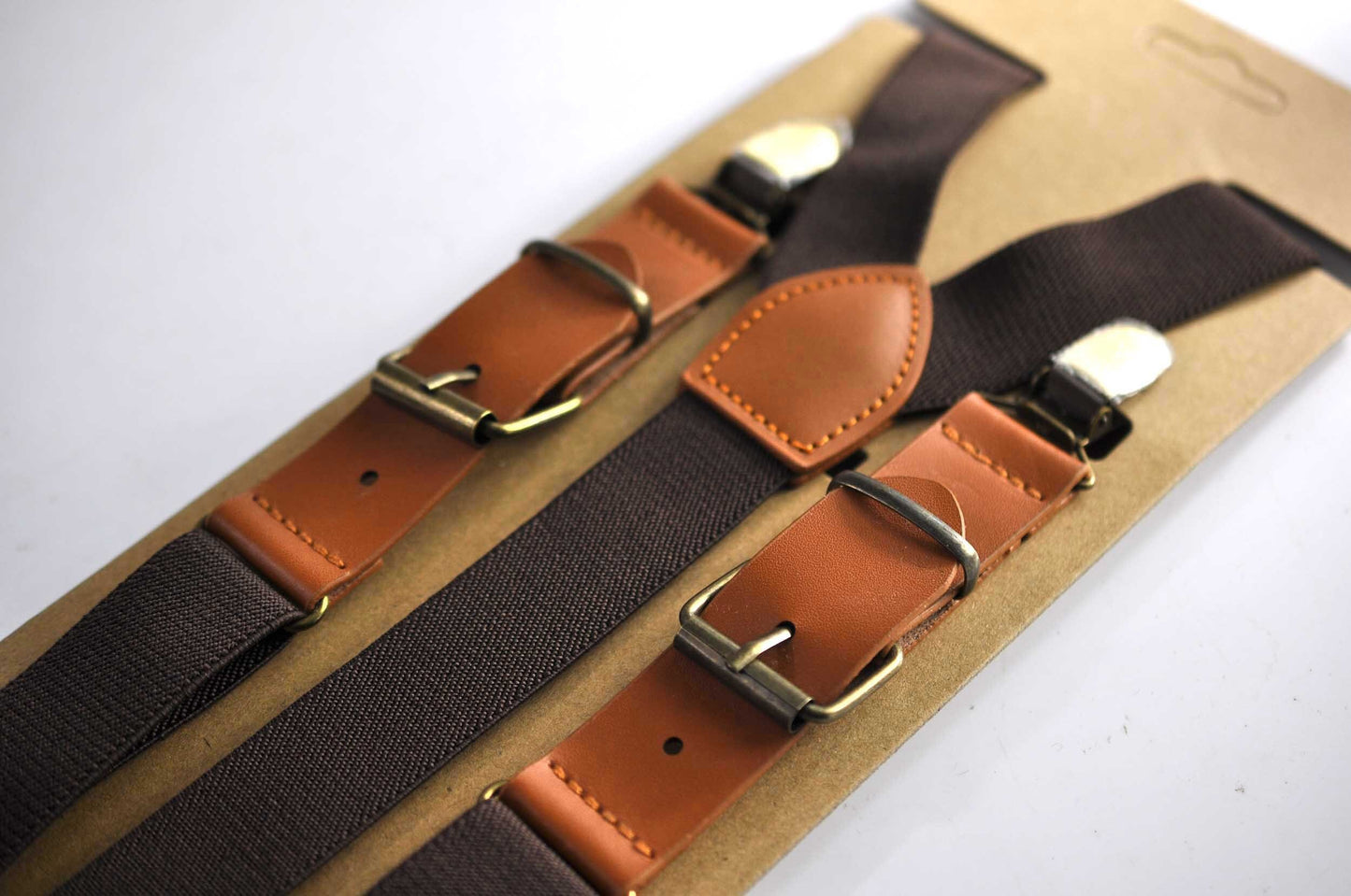 Cinnamon Terracotta Redish Brown Cotton Bow tie Bowtie + Rust Elastic Suspenders Braces for Men / Youth / Boys Kids / Baby Infant Toddler