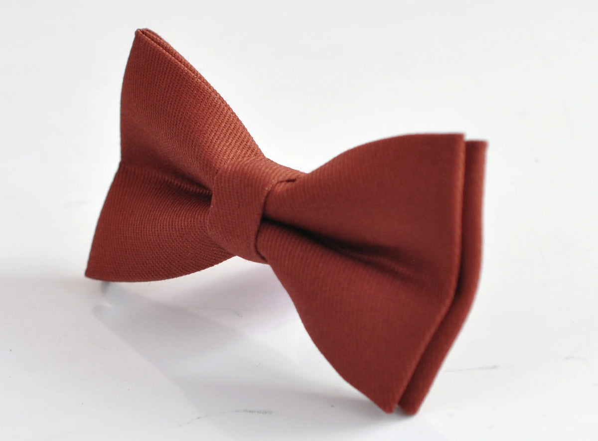 Handmade Men's Tan Brown Cotton Bow Tie, Suspenders & Pocket Square Set – Classic Style, Made In Australia