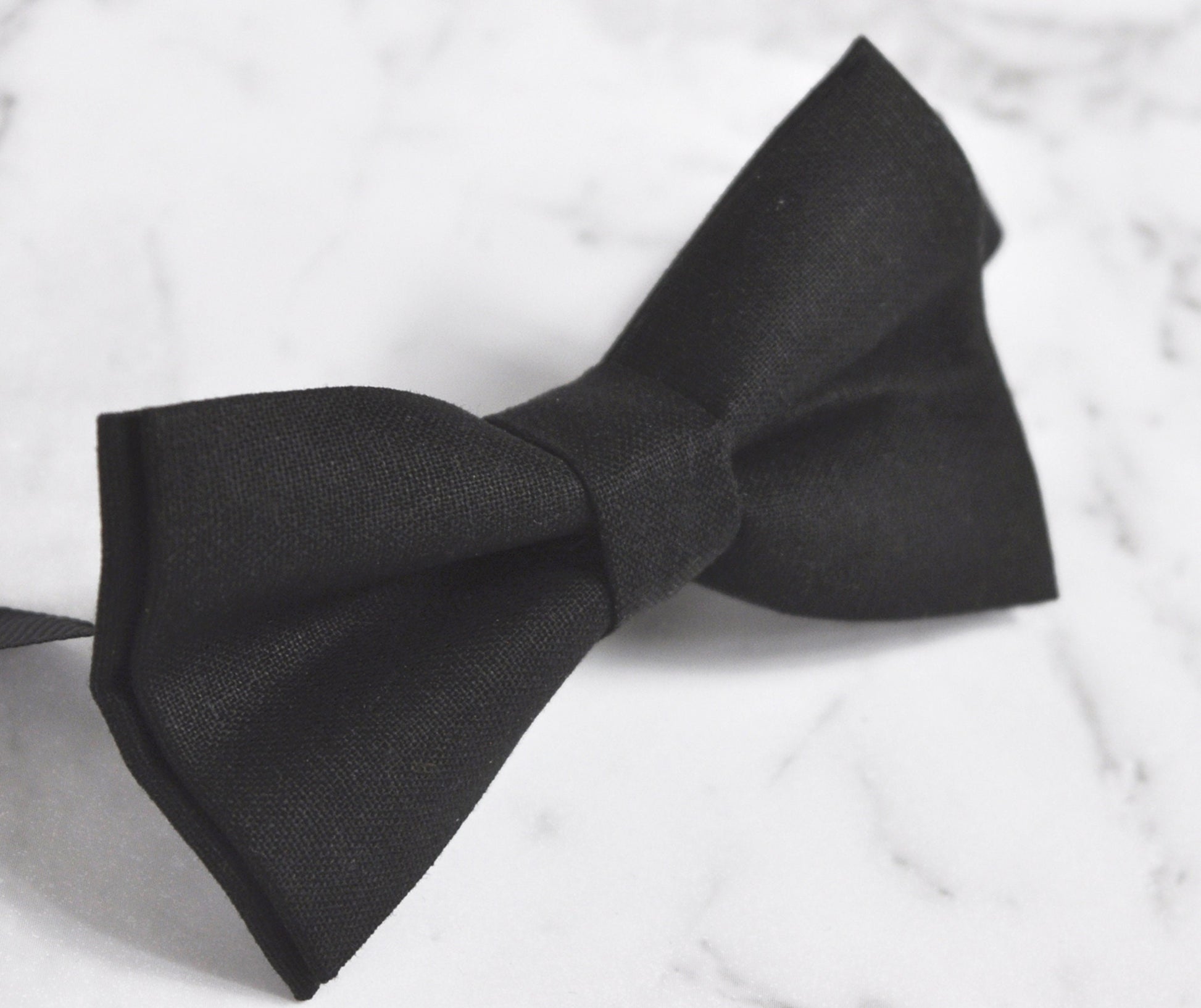 Black Cotton Bow tie Bowtie + Tan Brown Elastic Suspenders Braces for Men / Youth Teenage/ Boys Kids / Baby Infant Toddler