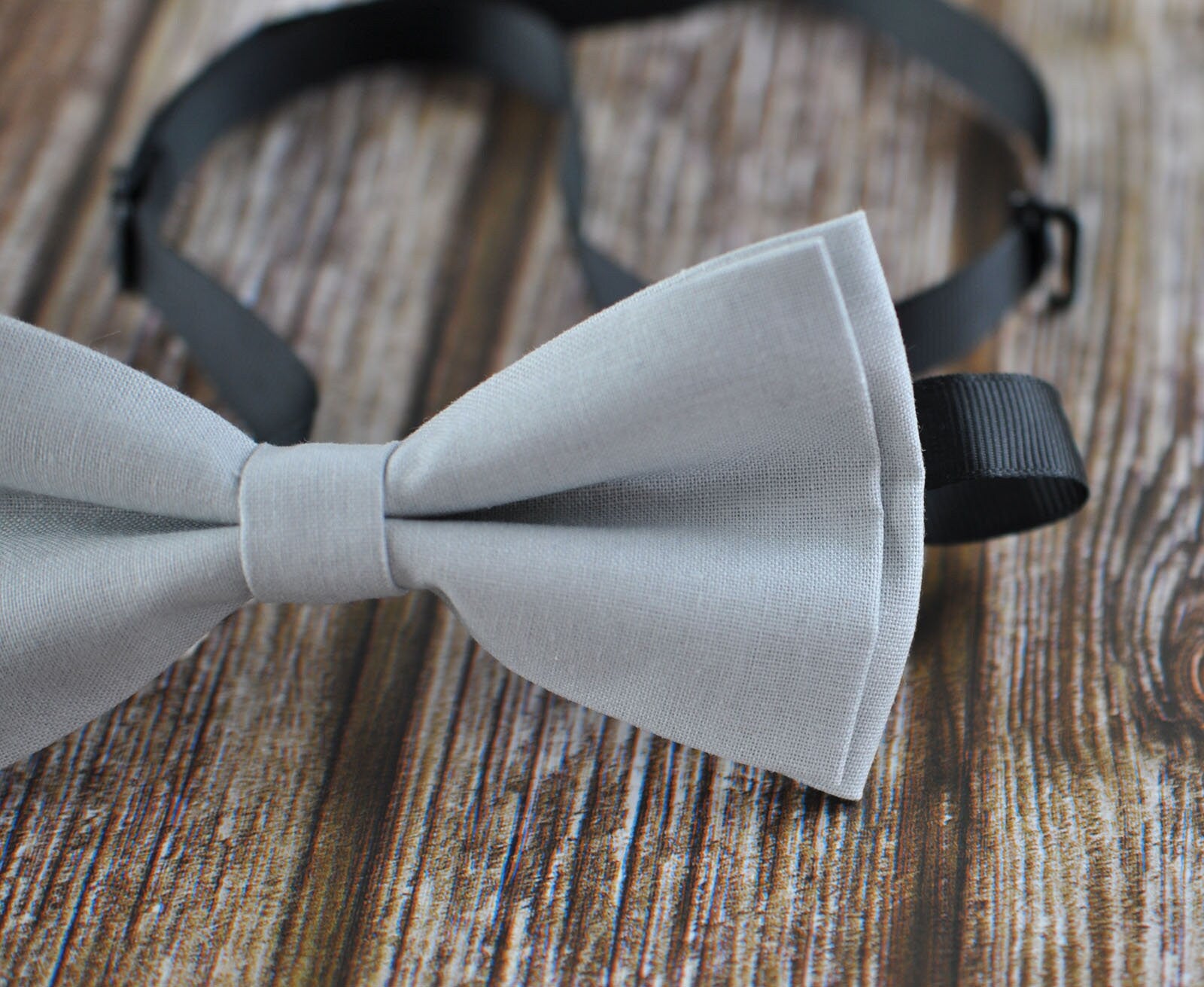 Silver Grey Gray Cotton Bow tie Bowtie + Tan Brown Elastic Suspenders Braces for Men / Youth Teenage/ Boys Kids / Baby Infant Toddler