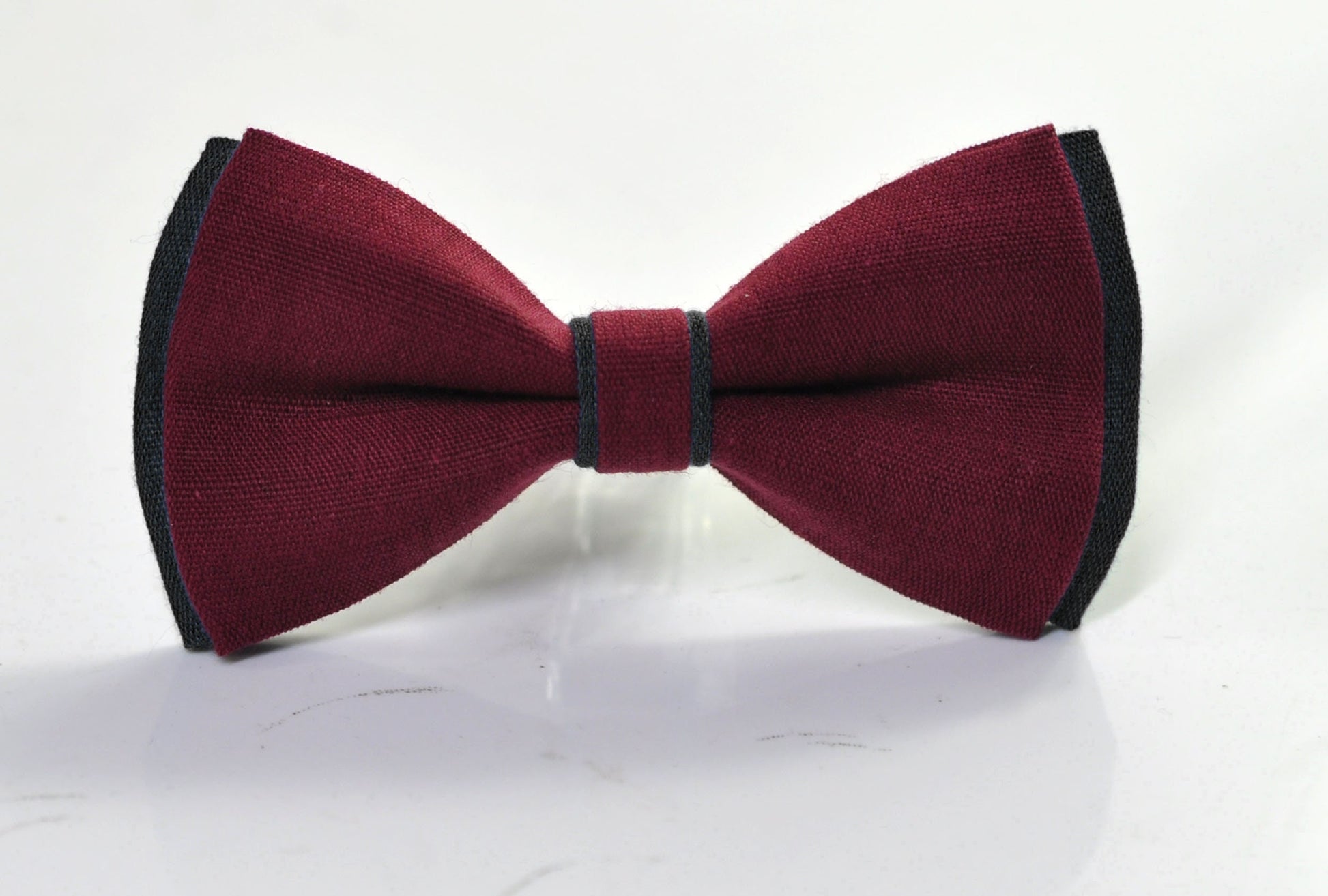 Black and Burgundy Dark Wine Red Bow tie Bowtie + Black Tan Suspenders Braces Men / Youth / Boys Kids / Baby Infant Toddler