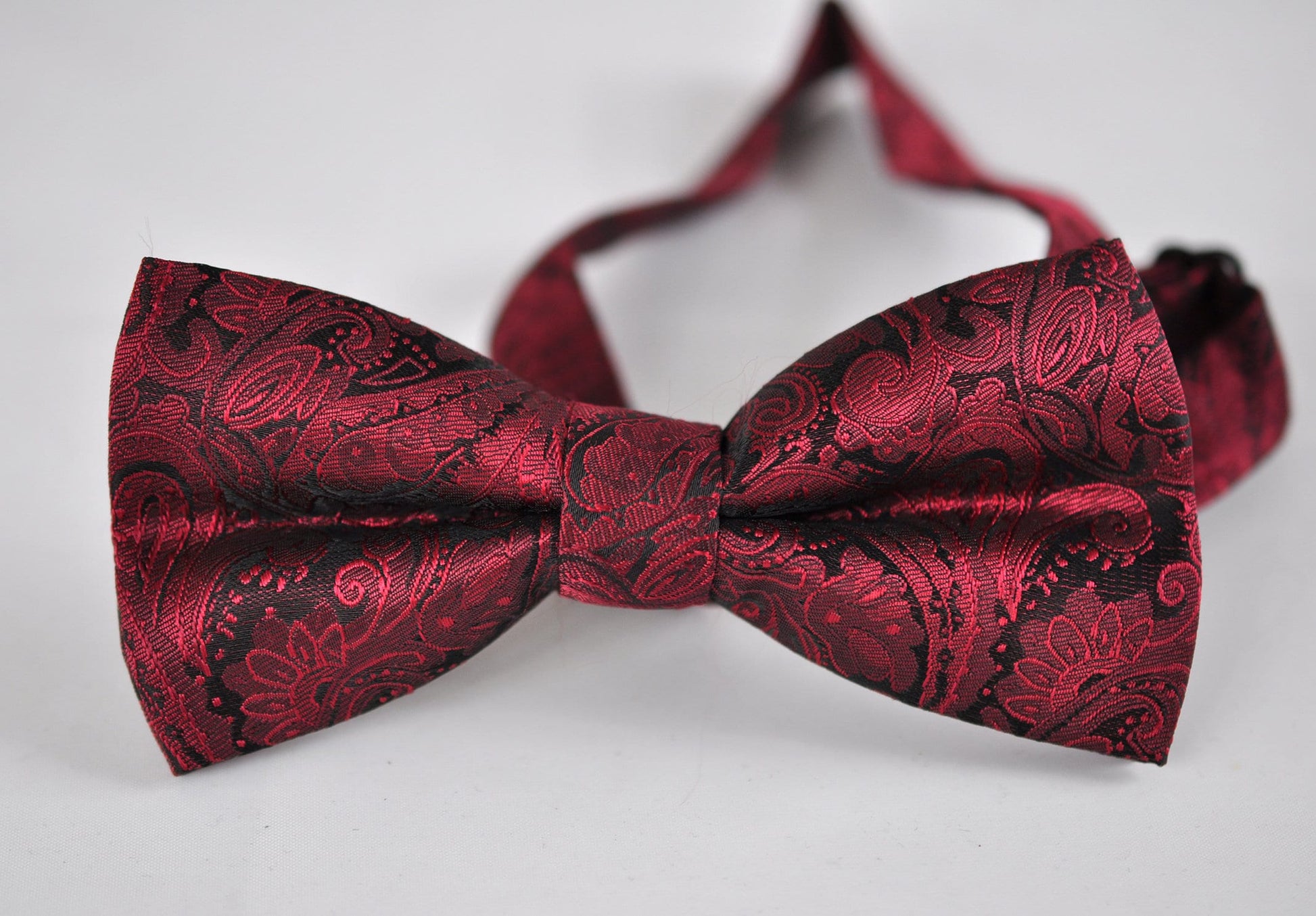 Mens Wine Red Burgundy Yarn-dyed Polyester Silk FEEL Bow tie + Pocket Square Hanky Handkerchief + Tan Suspenders Braces