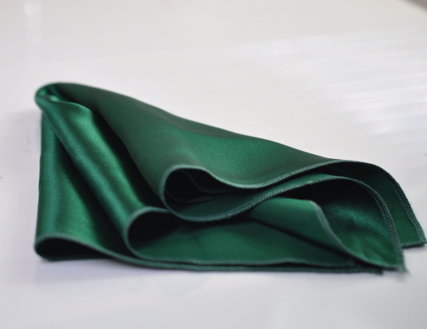 Men Men's 100% Silk Emerald Green Handmade Pocket Square for Wedding Formal Hanky Handkerchief