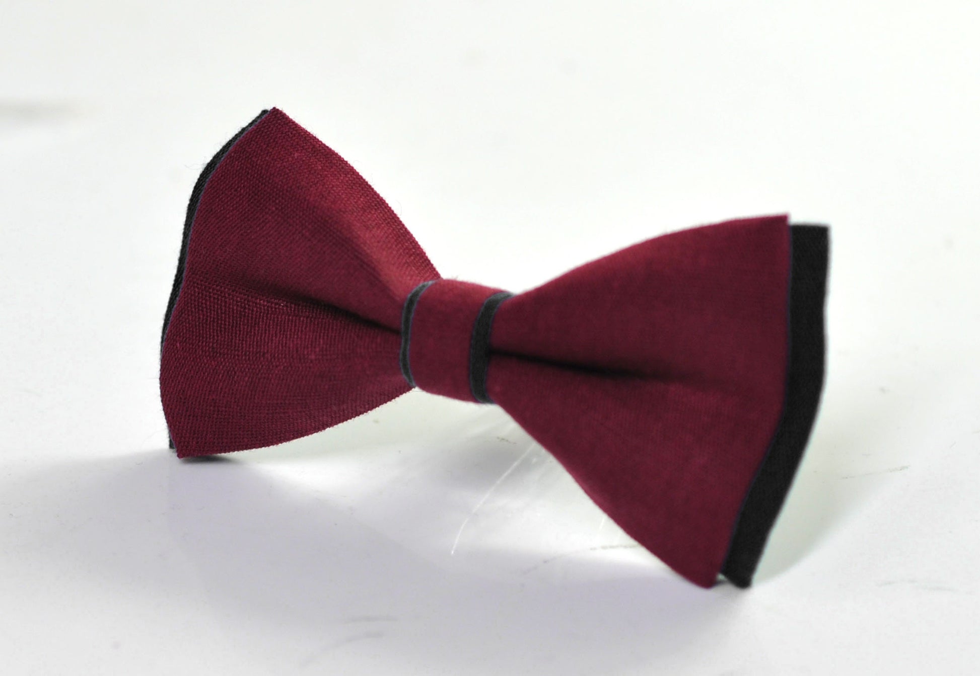 Black and Burgundy Dark Wine Red Bow tie Bowtie + Black Tan Suspenders Braces Men / Youth / Boys Kids / Baby Infant Toddler