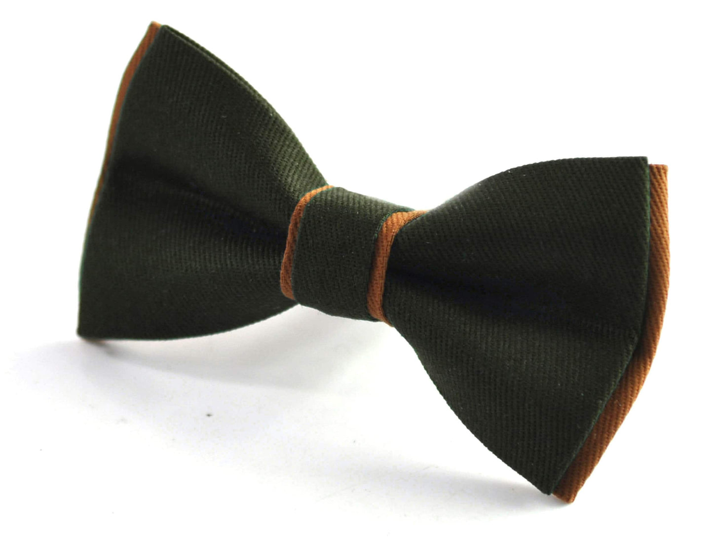 Olive Green Army and Tan Brown Bow tie Bowtie + Olive Green Elastic Suspenders Braces Men / Youth/ Boys Kids / Baby Infant Toddler