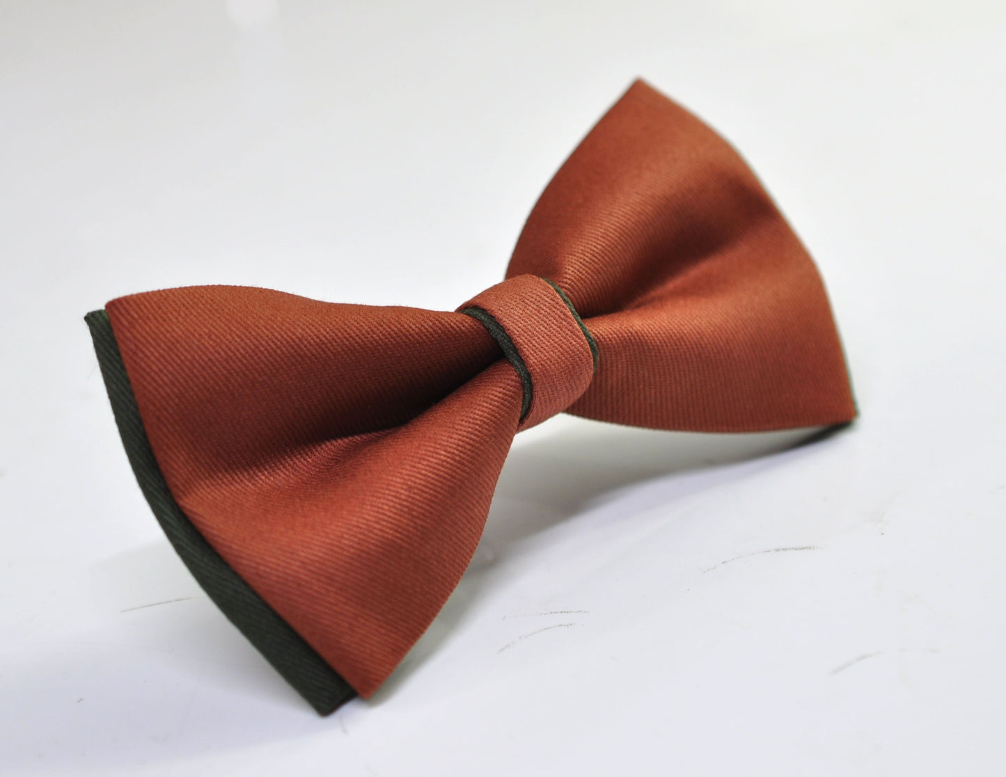 Olive Green Army and Rust Brown Bow tie Bowtie + Rust Terracotta Elastic Suspenders Braces Men / Youth/ Boys Kids / Baby Infant Toddler