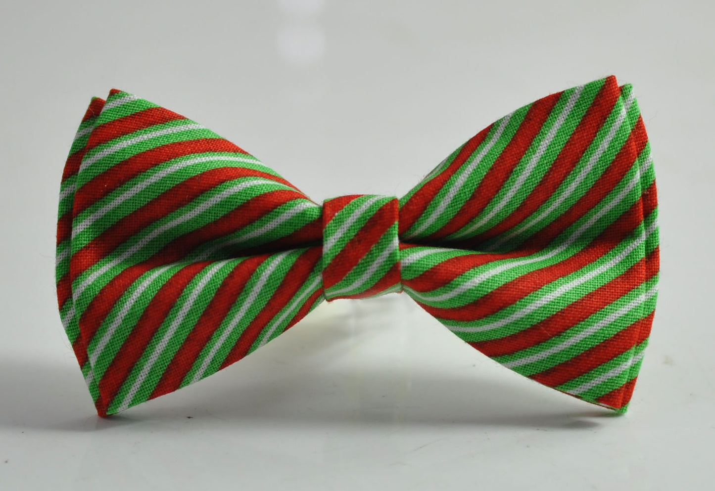 Red White Green Candy Stripes Christmas Xmas Bow tie Bowtie + Emerald Green Suspenders Braces Men / Youth/ Boys Kids / Baby Infant Toddler