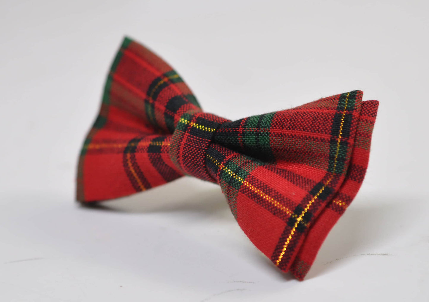 Red Green Gold Tartan Christmas Xmas Bow tie Bowtie + Tan Brown Suspenders Braces for Men / Youth/ Boys Kids / Baby Infant Toddler