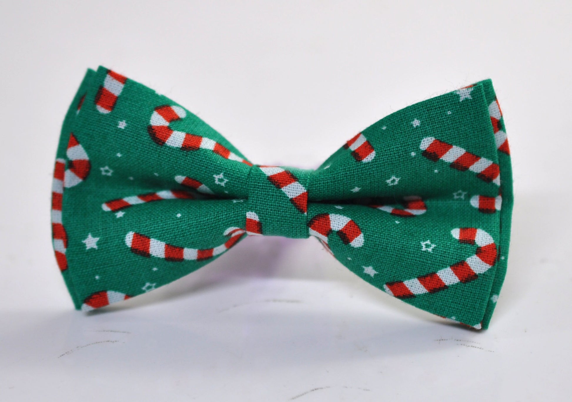 Candy Cane Canes Sticks Christmas Xmas Bow tie Bowtie + Emerald Green Suspenders Braces for Men / Youth/ Boys Kids / Baby Infant Toddler