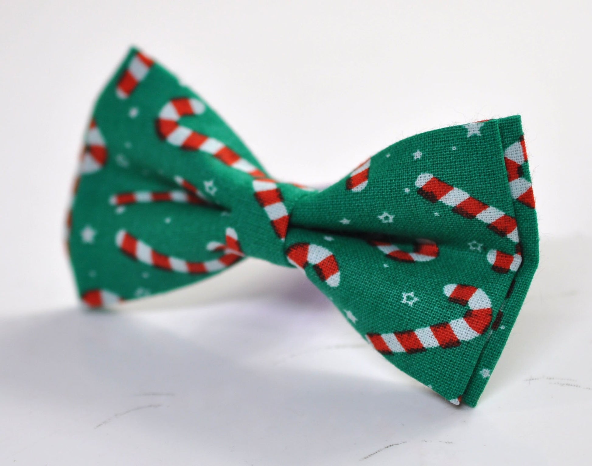 Candy Cane Canes Sticks Christmas Xmas Bow tie Bowtie + Emerald Green Suspenders Braces for Men / Youth/ Boys Kids / Baby Infant Toddler