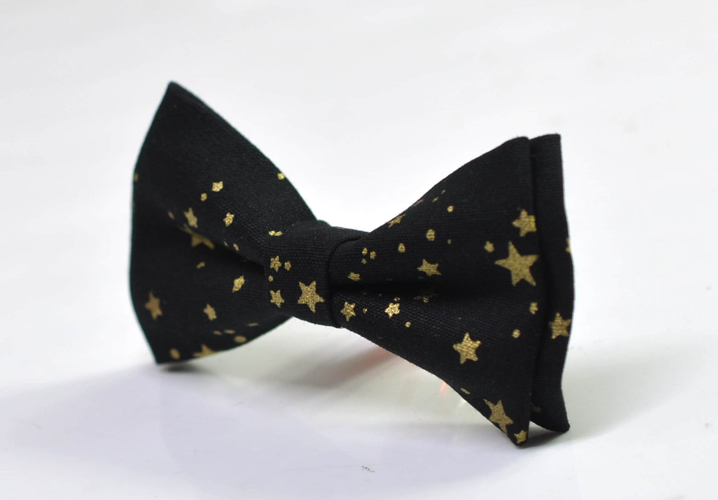 Black Gold Golden Stars Christmas Xmas Bow tie Bowtie + Black Suspenders Braces for Men / Youth/ Boys Kids / Baby Infant Toddler