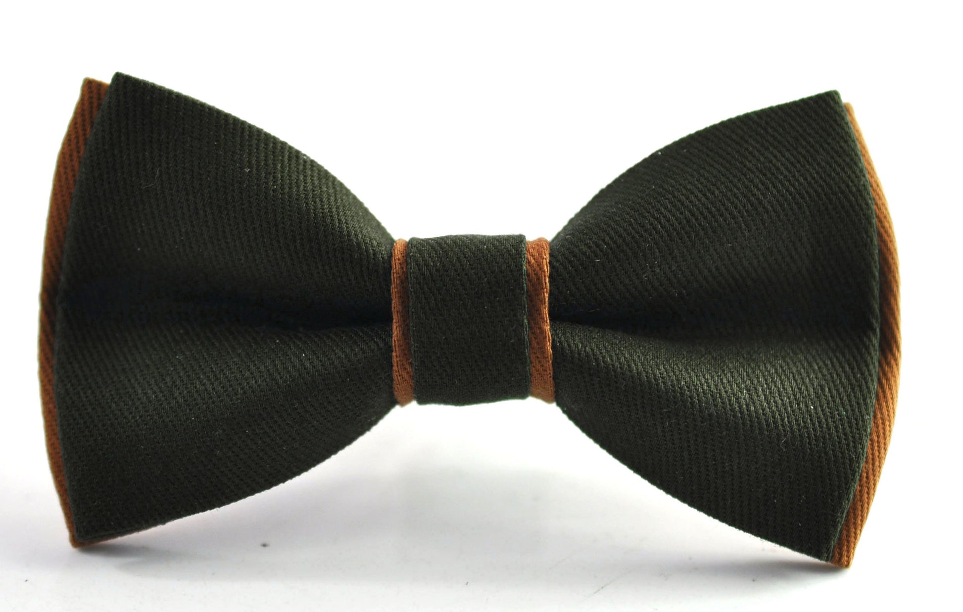 Olive Green Army and Tan Brown Bow tie Bowtie + Tan Brown Elastic Suspenders Braces Men / Youth/ Boys Kids / Baby Infant Toddler