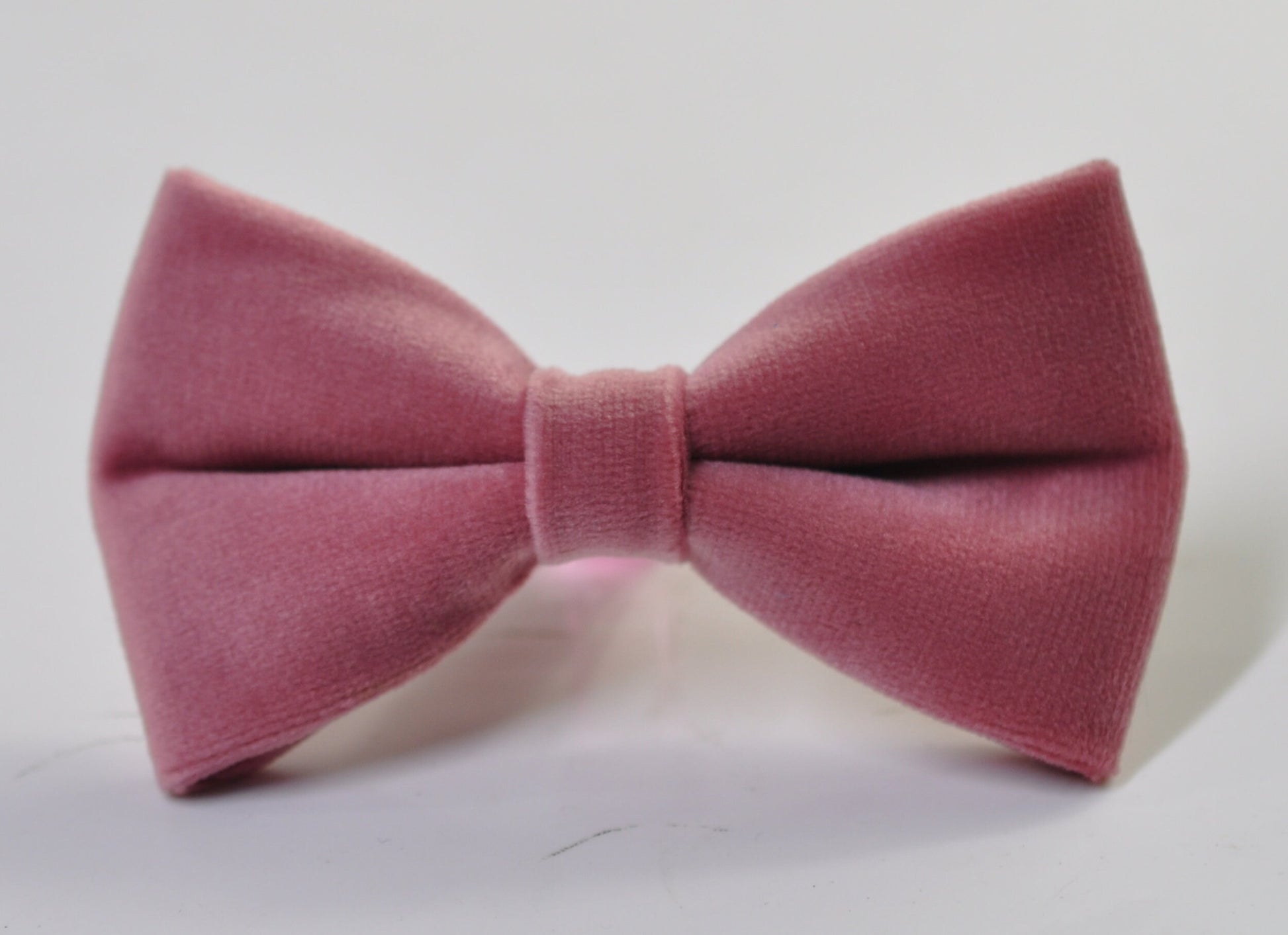 Dusty Rose Pink Velvet Pre tied Hand made Bow tie Bowtie for Men Adult / Youth Teenage / Boy Kids / Baby Infant Toddler