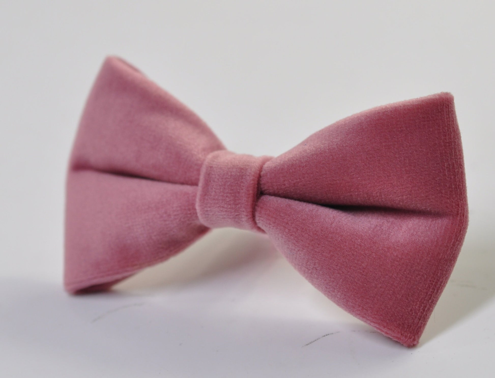 Dusty Rose Pink Velvet Pre tied Hand made Bow tie Bowtie for Men Adult / Youth Teenage / Boy Kids / Baby Infant Toddler