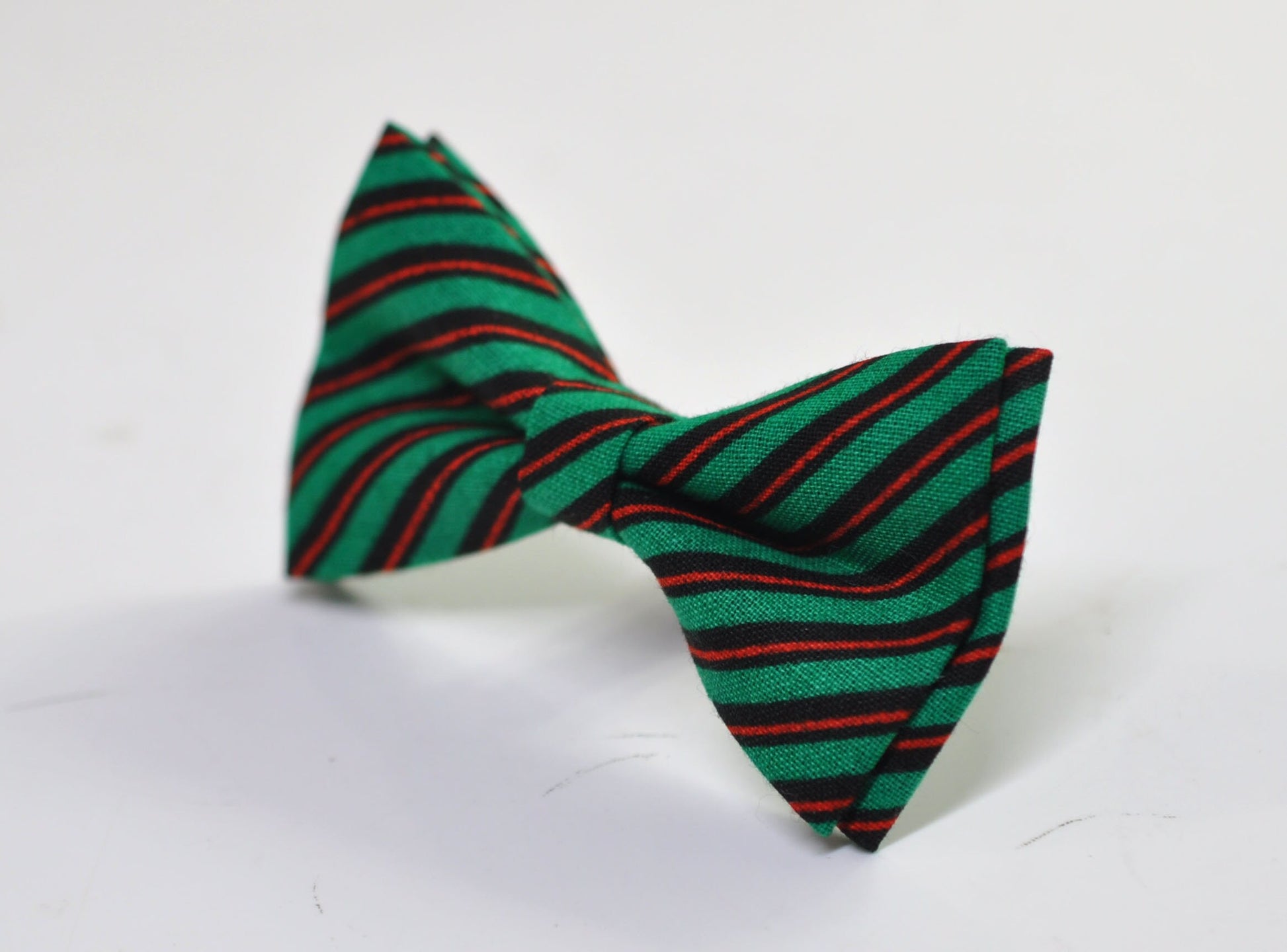 Red White Green Candy Stripes Xmas Christmas Cotton Bow tie Bowtie for Men Adult / Youth Teenage / Boy Kids / Toddler Baby Infant