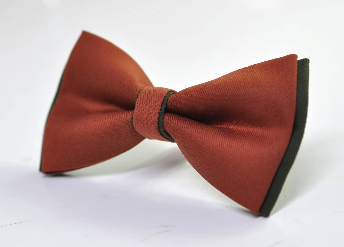Dark Olive Army Green and Rust Terracotta Brown Cotton Pre tied Bow tie Bowtie for Men Adult / Youth Teenage / Boy Kids / Baby Infant