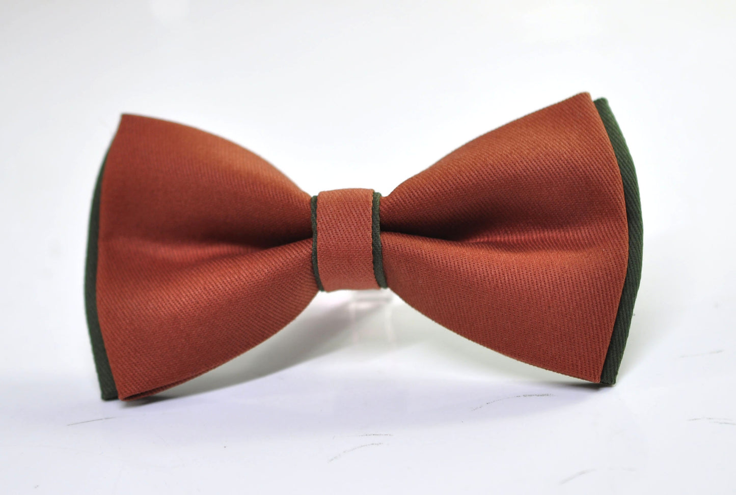 Olive Green Army and Rust Brown Bow tie Bowtie + Rust Terracotta Elastic Suspenders Braces Men / Youth/ Boys Kids / Baby Infant Toddler