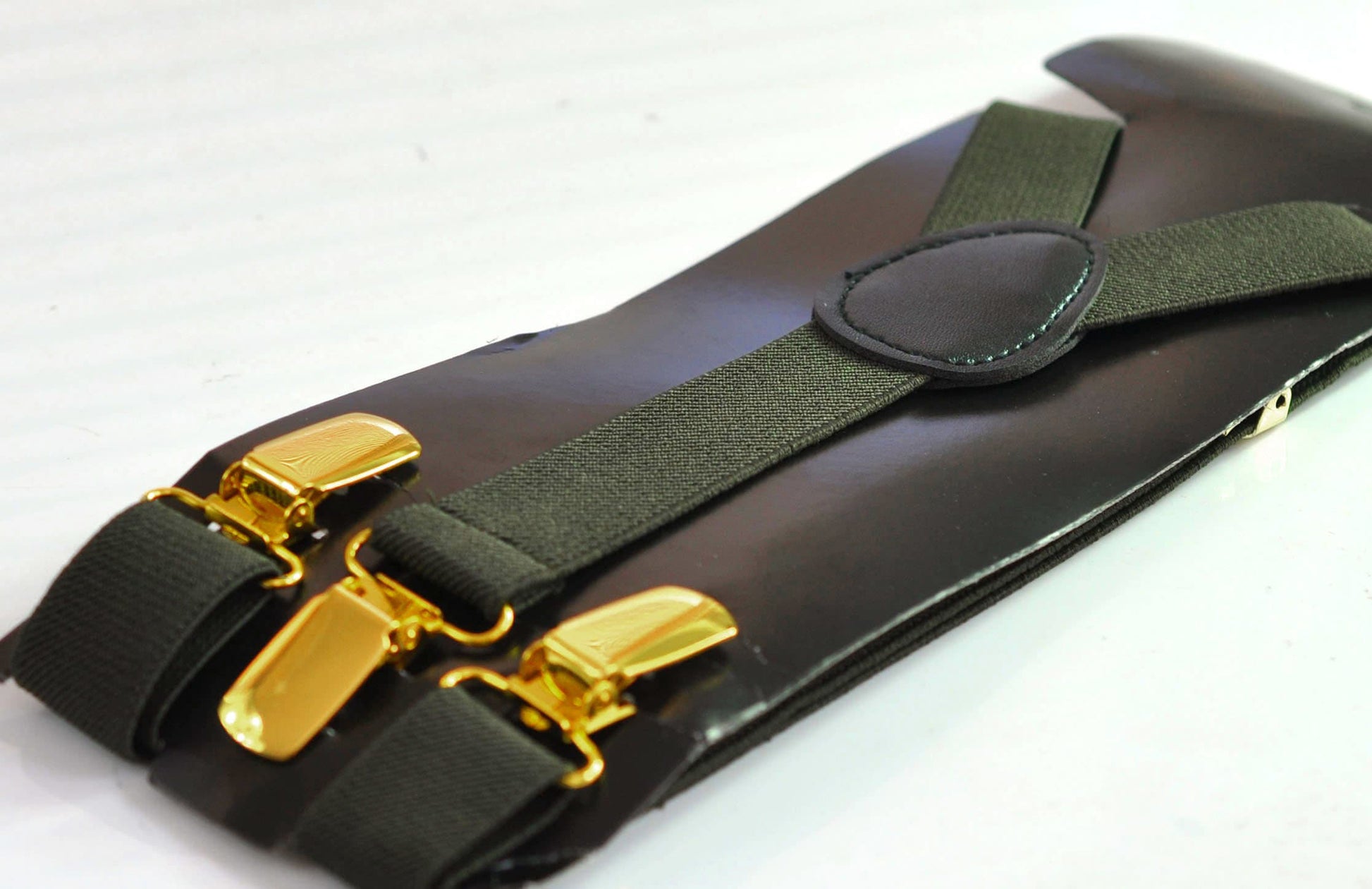 Olive Green Army and Rust Brown Bow tie Bowtie + Army Green Elastic Suspenders Braces Men / Youth/ Boys Kids / Baby Infant Toddler