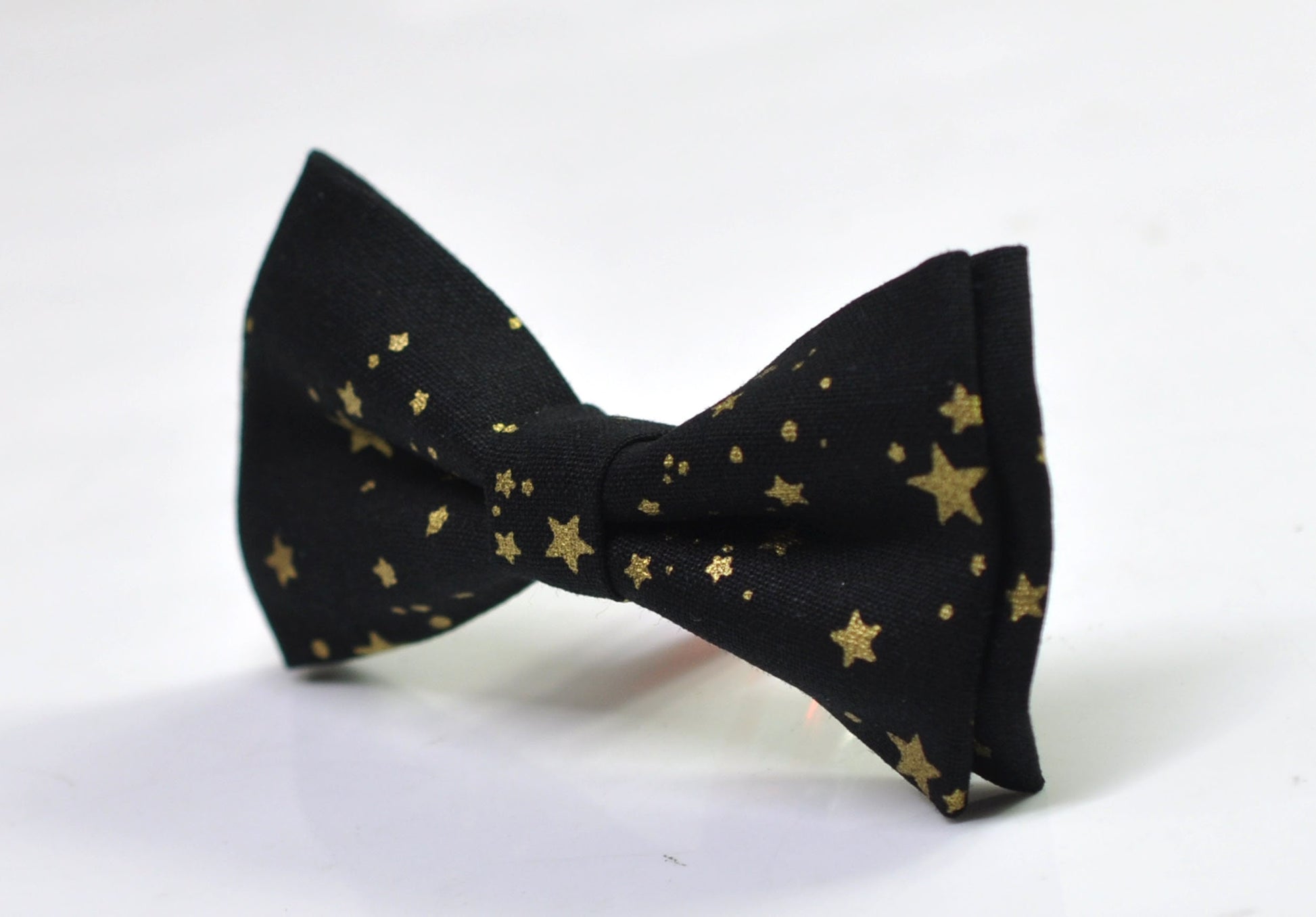 Black Gold Stars Christmas Xmas Bow tie Bowtie + Tan Brown Suspenders Braces for Men / Youth/ Boys Kids / Baby Infant Toddler